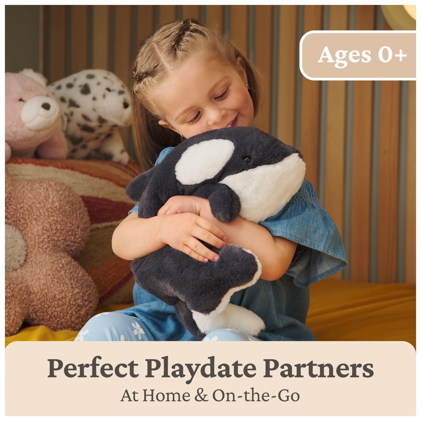 GUND Flynn Orca Whale Plush, Premium Whale Stuffed Animal for Ages 1 and Up, Black/White, 10”