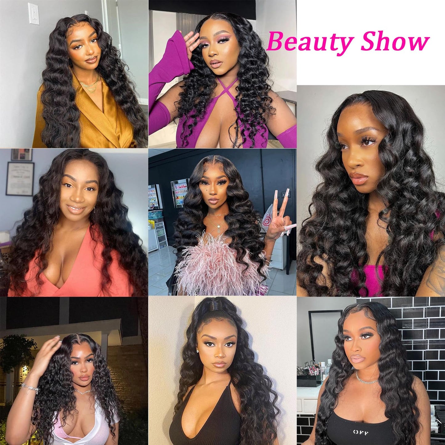 Brazilian Loose Deep Wave Bundles with Closure 3 Bundles and Closure Human Hair 10 12 14+10 Inch 100% Unprocessed Raw Wet and Wavy Weave Hair Bundles with 4X4 Closure Natural Black Color for Women