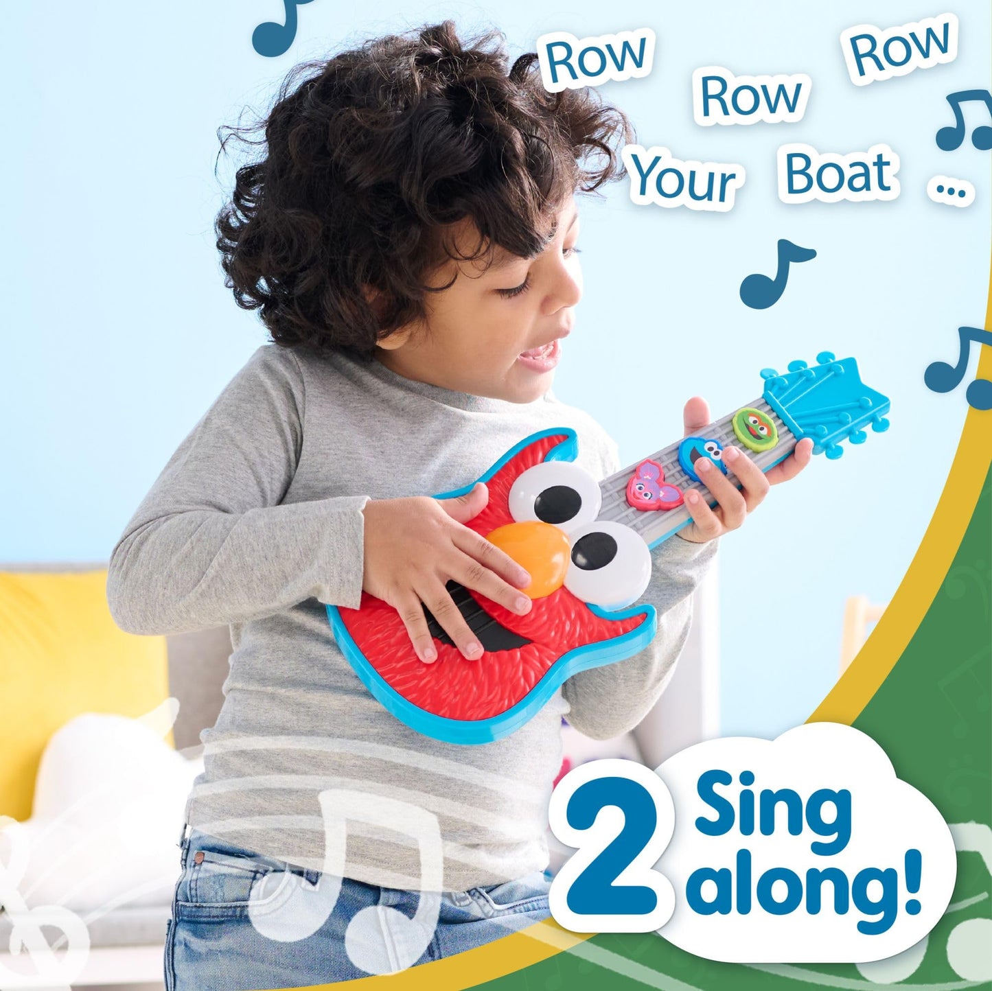 Sesame Street Rock with Elmo Guitar, Kids Toys for Ages 2 Up, Gifts and Presents