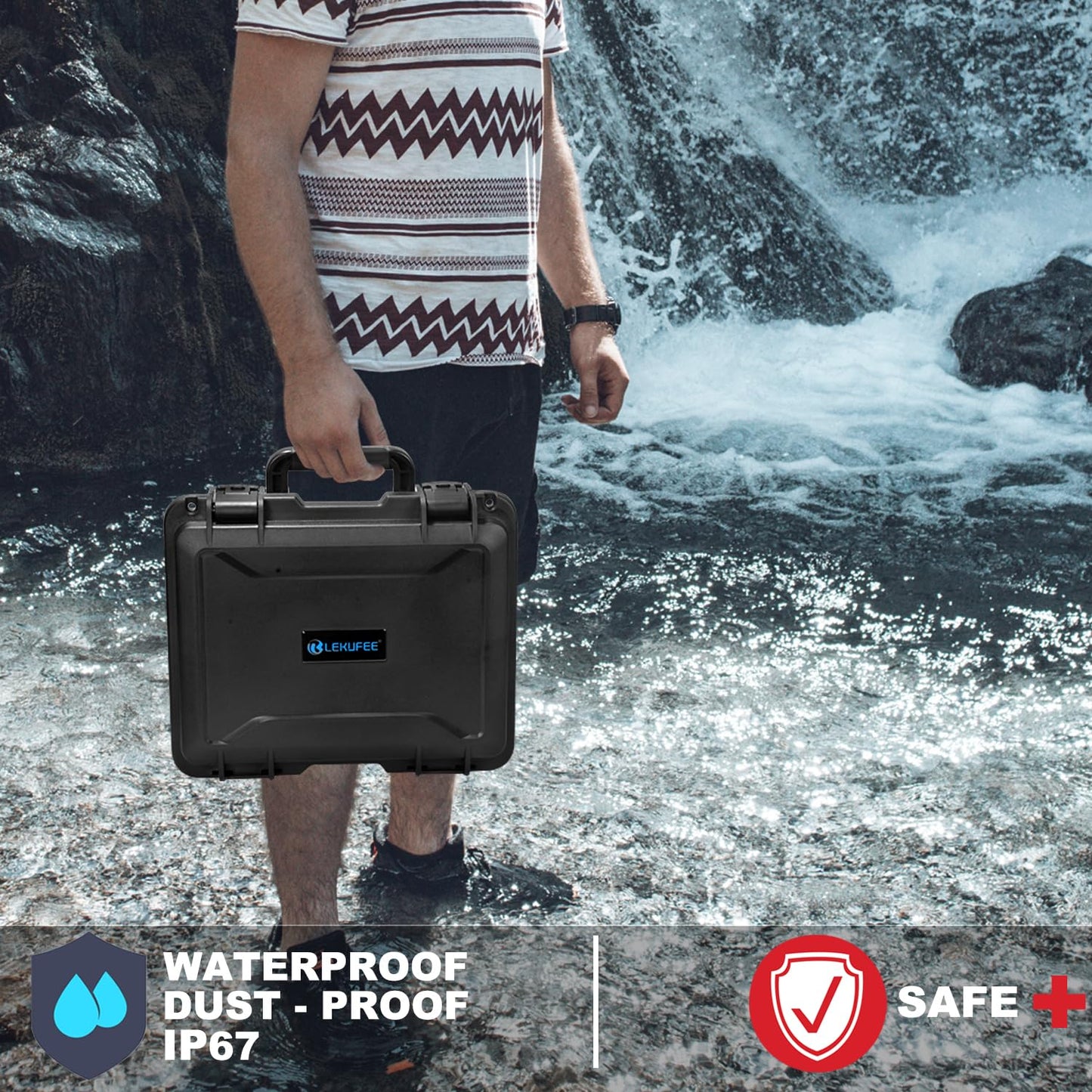 Lekufee Waterproof Hard Carrying Case for DJI Mavic 3 Pro/Classic/Combo/Cine and RC Pro/RC 2/RC- N3/N2/N1 and Accessories (Case Only)