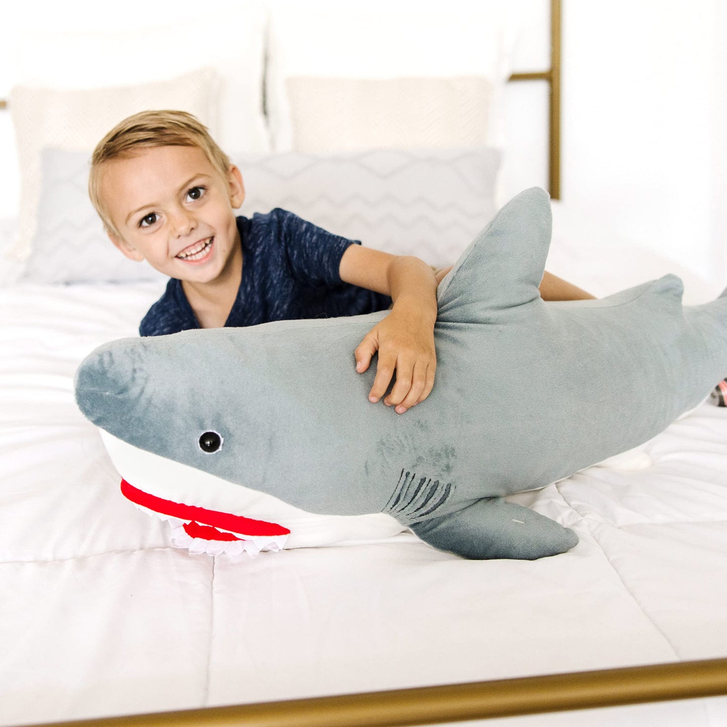 Melissa & Doug Giant Shark - Lifelike Stuffed Animal (Over 3 feet Long)