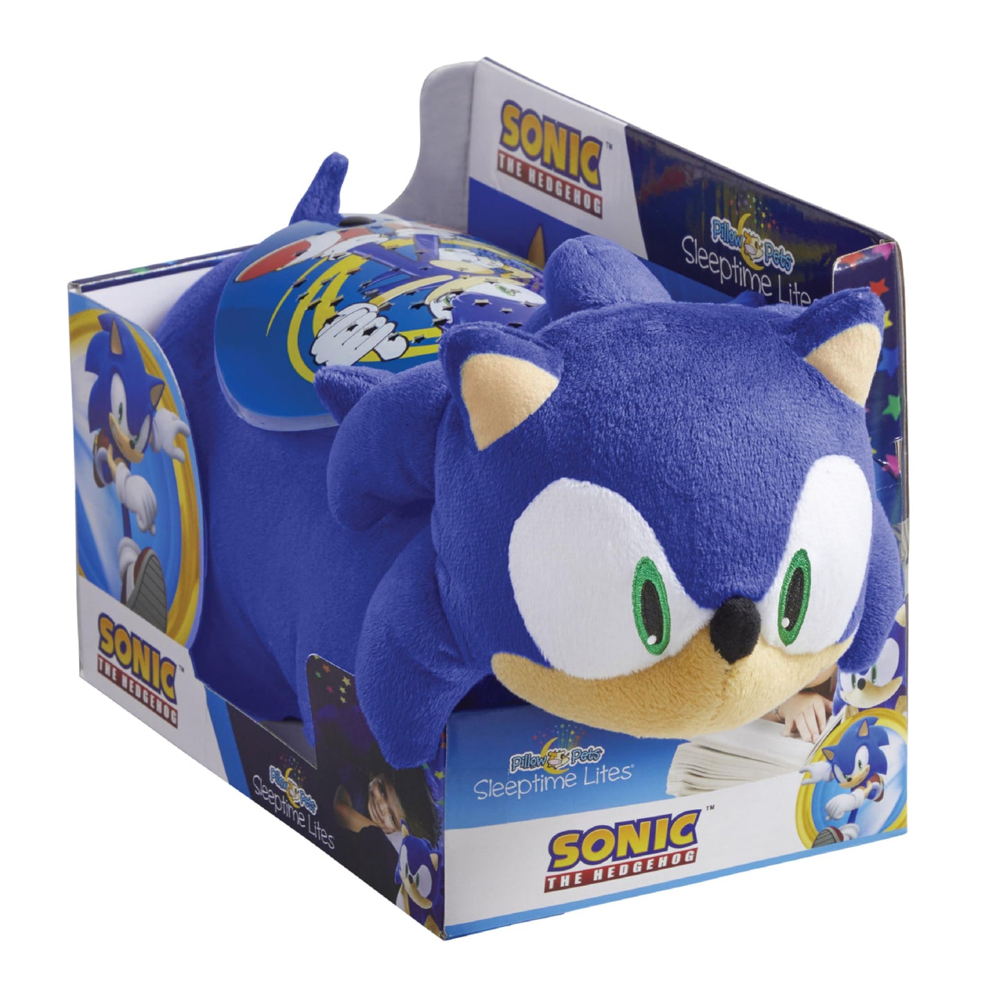 Pillow Pets Sonic Sleeptime Lite - 11" Sonic The Hedgehog Plush Nightlight,Blue