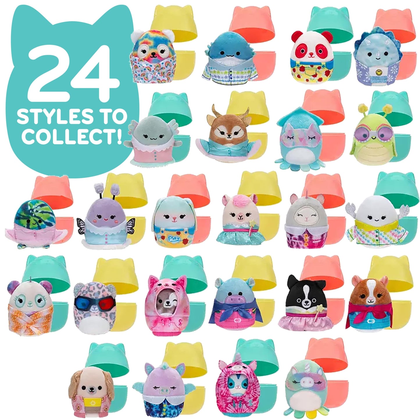 Squishmallows Squishville Series 12 Mini Mystery Plush (3 Pack) Official Jazwares Plush - Collectible Soft & Squishy Blind Capsules - Styles May Vary - Gift for Boys, Girls & Kids