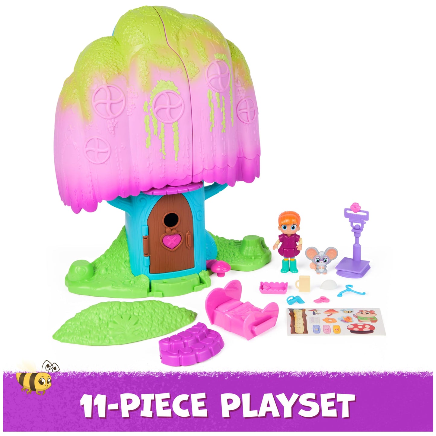 Vida the Vet, Vet Clinic, Treehouse Playset with Action Figures, Dollhouse Furniture & Accessories, Kids Toys for Girls & Boys Ages 3 and up