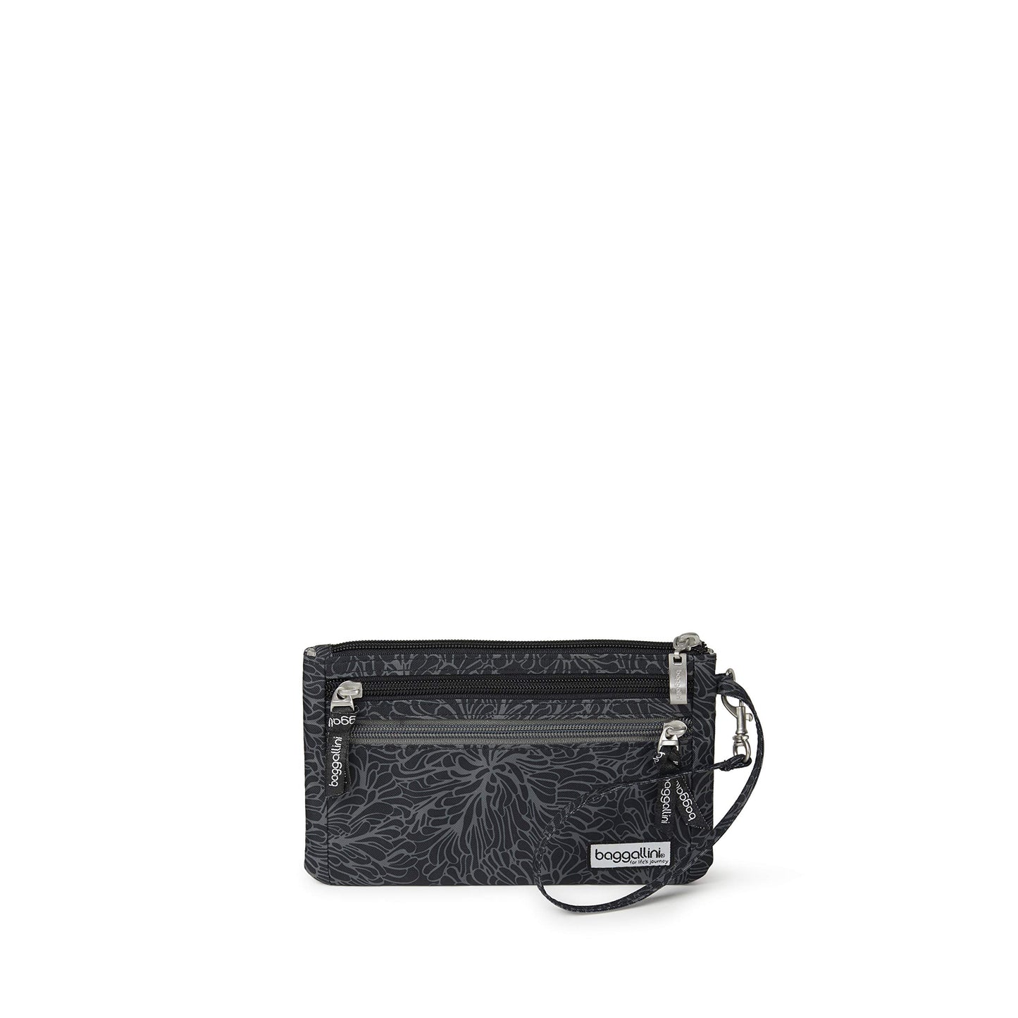 Baggallini Unisex Adult Luggage Only Rfid Currency Organizer Travel Wallet, Midnight Blossom