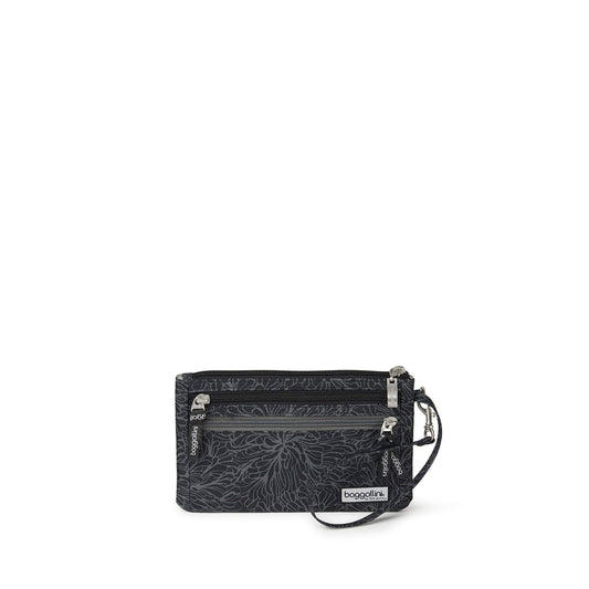 Baggallini Unisex Adult Luggage Only Rfid Currency Organizer Travel Wallet, Midnight Blossom