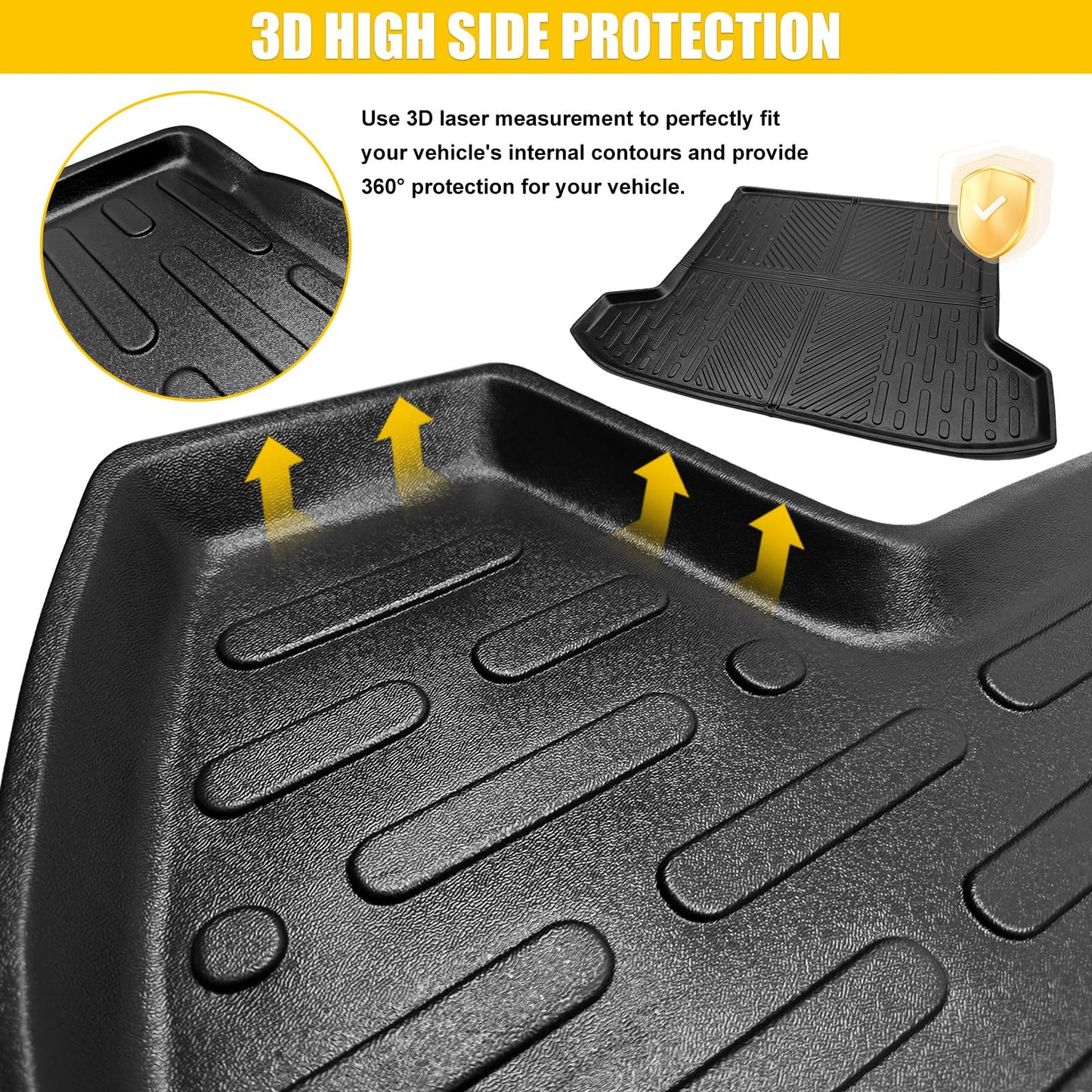 JTYZSM Trunk Mat & Backrest Mat for 2022-2025 Hyundai Tucson All Weather Cargo Mat Rear Back Seat Trunk Liner Only Fit with Optional Bose Premium Audio System (Not fit PHEV or N Line)
