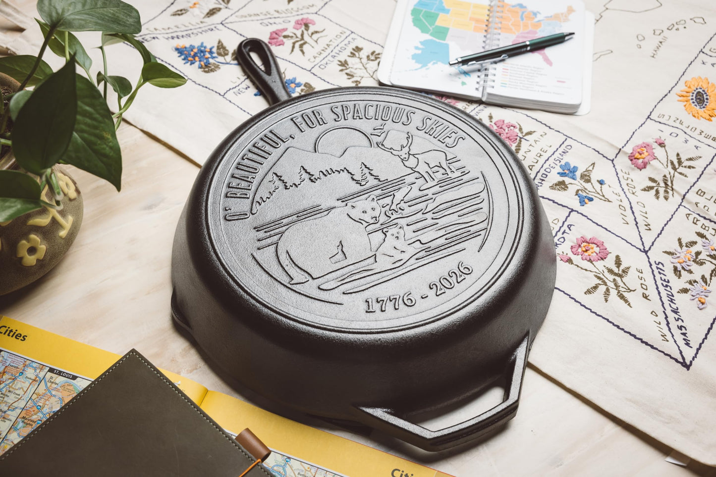 Lodge 12 Inch Cast Iron Skillet – Pre-Seasoned Frying Pan with Teardrop Handle – Oven, Stovetop, Grill & Campfire Use – Made in USA – Non-Toxic, Even-Heating Cookware – 250th Anniversary Logo