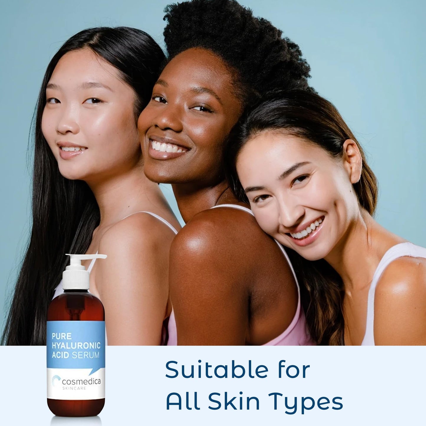 Hyaluronic Acid Serum for Skin 100% Pure-Anti-Aging Serum - Intense Hydration + Moisture, Non-greasy, Paraben-free Hyaluronic Acid for Your Face 8 oz
