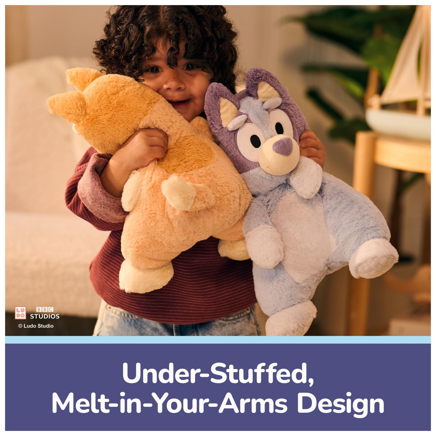 GUND Official Bluey Oh So Snuggly Plush, Bluey Plushies, Stuffed Animal Sensory Toy for Babies and Toddlers, Blue, 12.5”