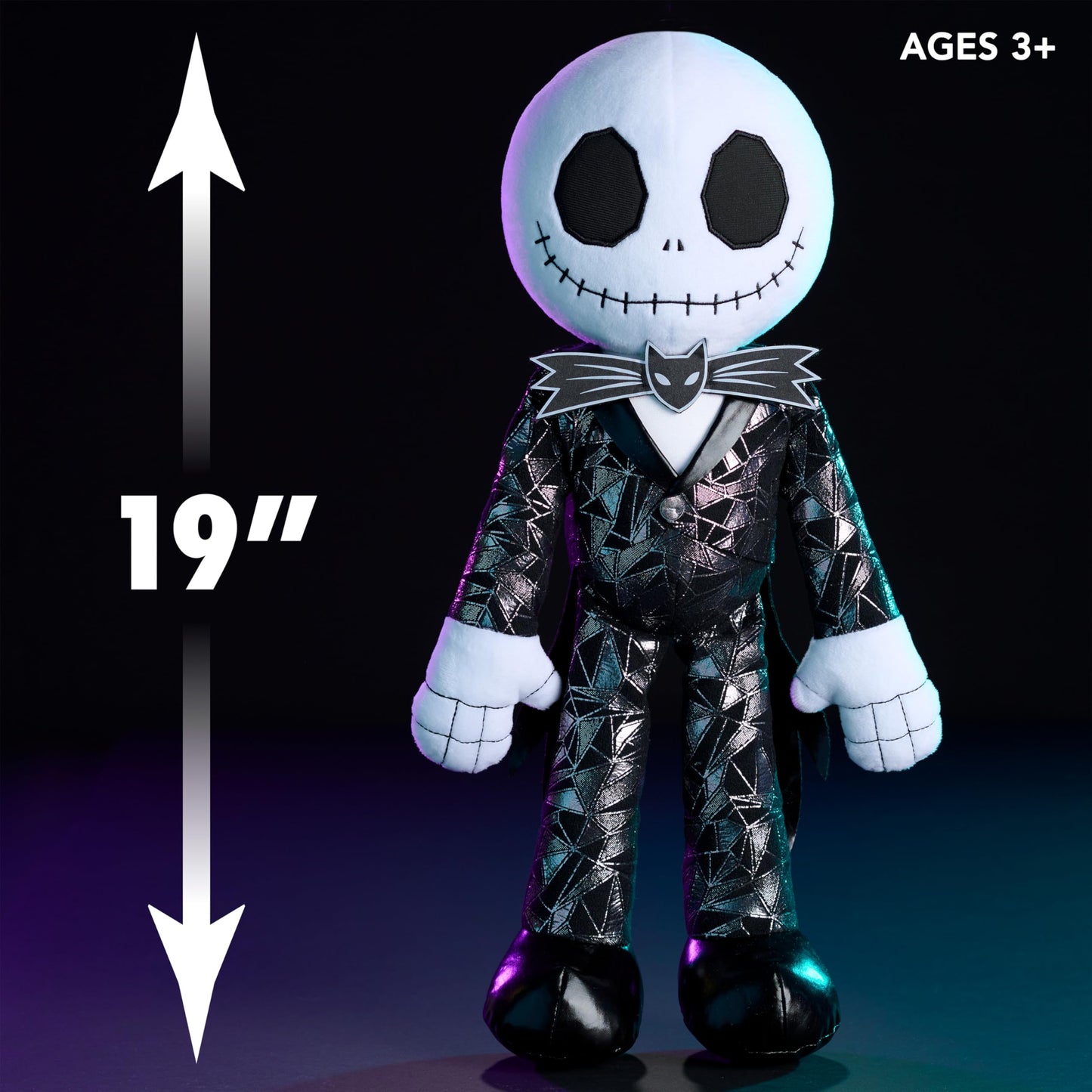 NBC Faceted Large Plush - Jack Skellington, Kids Toys for Ages 3 Up, Gifts and Presents