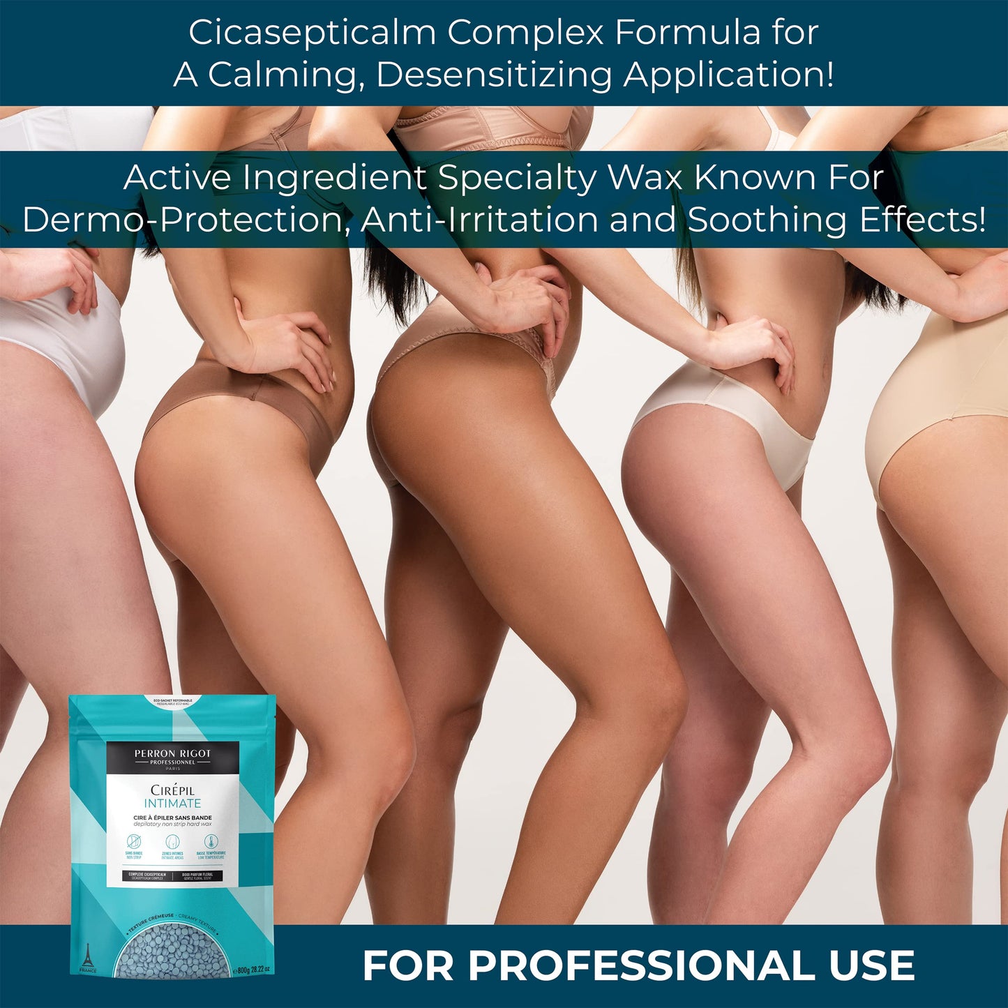 Cirepil - Intimate - 800g / 28.22 oz Wax Beads Bag - Soothing & Cicasepticalm Complex - All Hairs, Perfect for Intimate Areas & Sensitive Skins