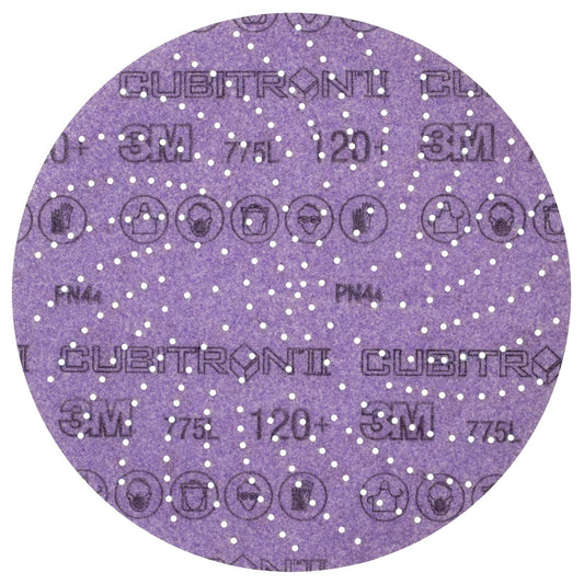 3M Xtract Cubitron II Hookit Clean Sanding Film Disc 775L, 120+, 5 in, Pack of 50 Hook and Loop Sanding Discs for Paint Preparation and Removal, General Sanding, Refining, Blending, and Featheredge