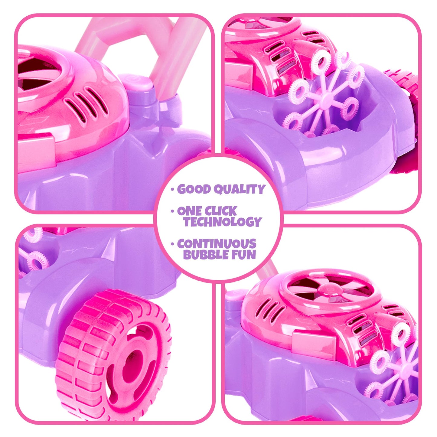 ArtCreativity Bubble Lawn Mower for Toddlers 1-3, Bubble Machine for Kids, Gift for 2-Year-Old Girl, for Grandkids, Push Toys for Kids Age 1 2 3+ Birthday Gifts for Preschool Girls