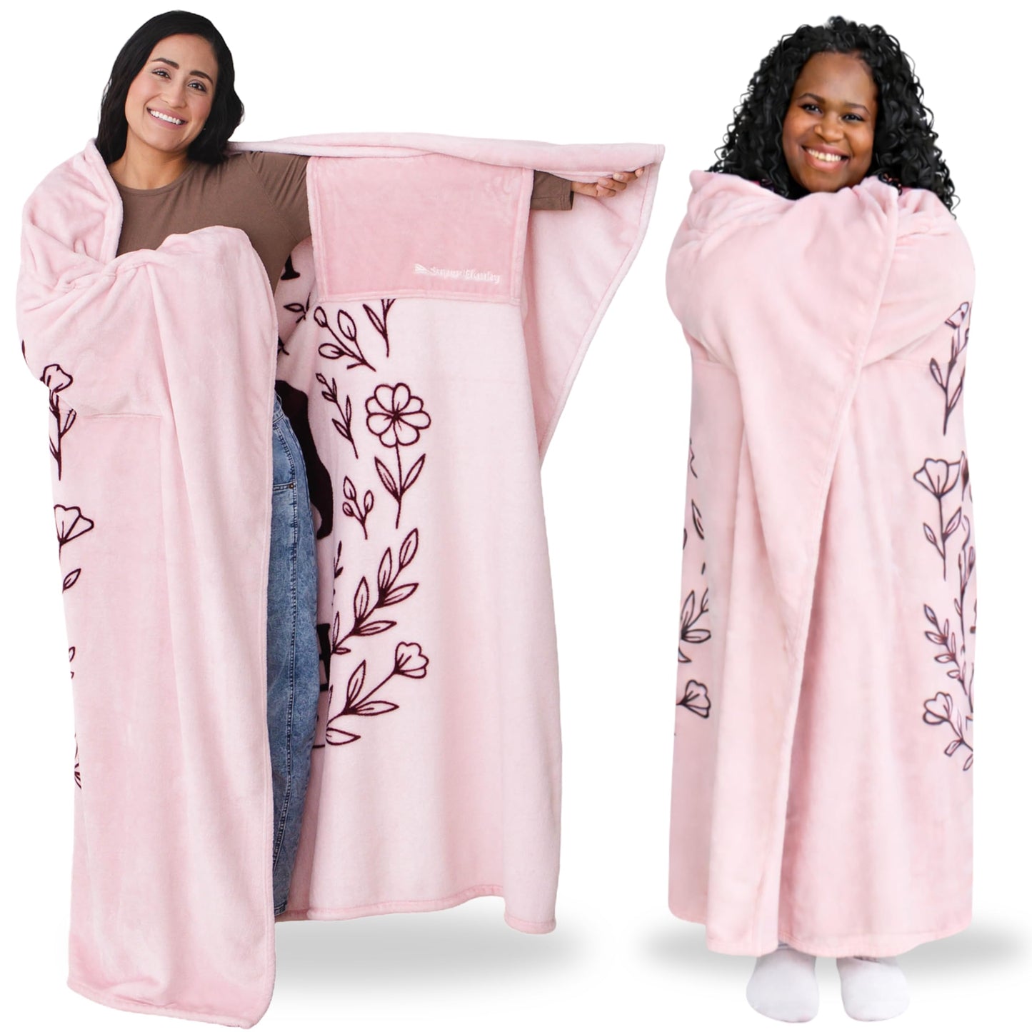 Super Blanky Wearable Blankets for Women - Cozy Mothers Day Gifts for Mom, Adult Comfy Wearable Blanket Men, College Graduation Gift for Her Girlfriend, Gifts for Wife Birthday Gift Ideas, Mama Bear