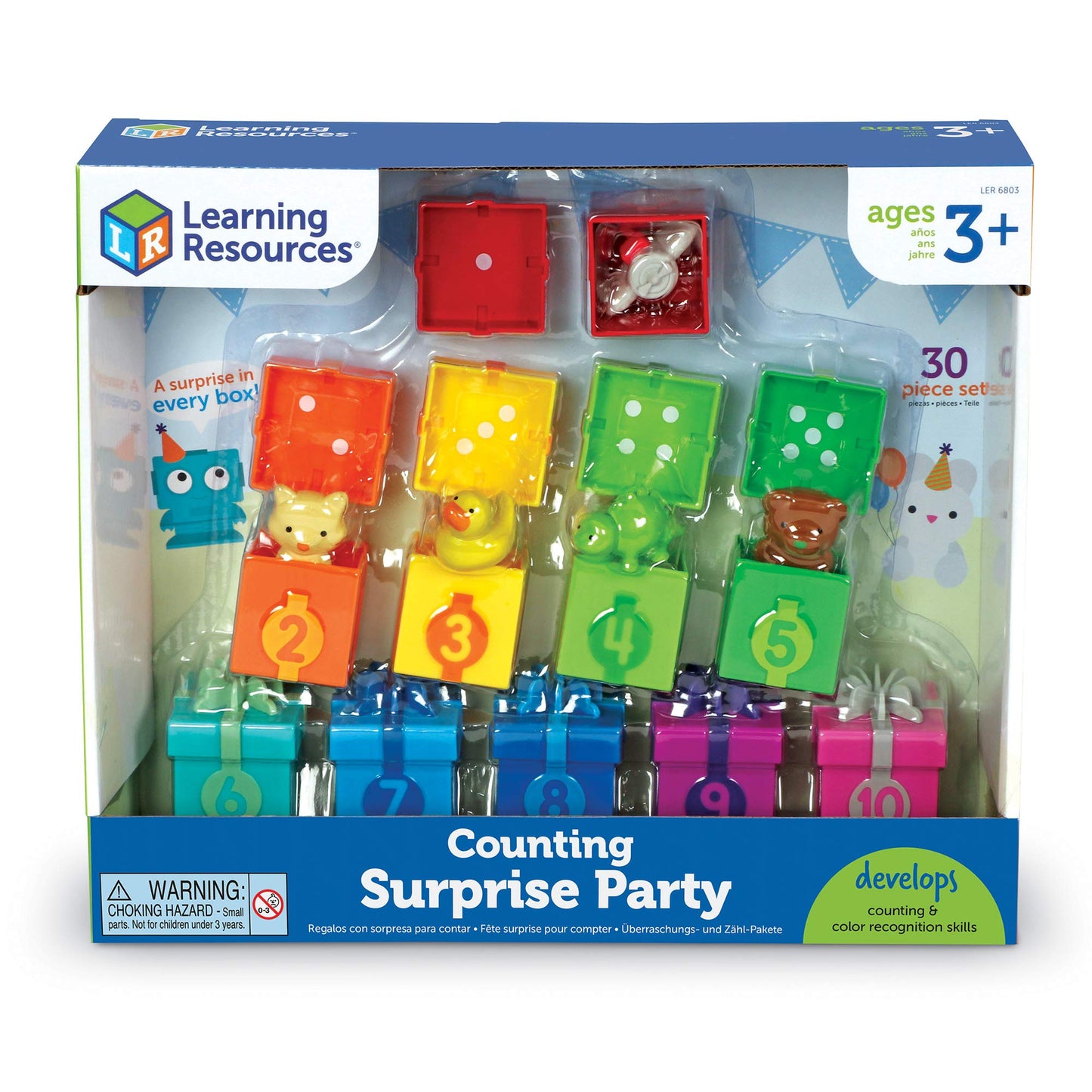 Learning Resources LER6803 Counting Surprise Party, Fine Motor, Counting & Sorting Toy, Ages 3+