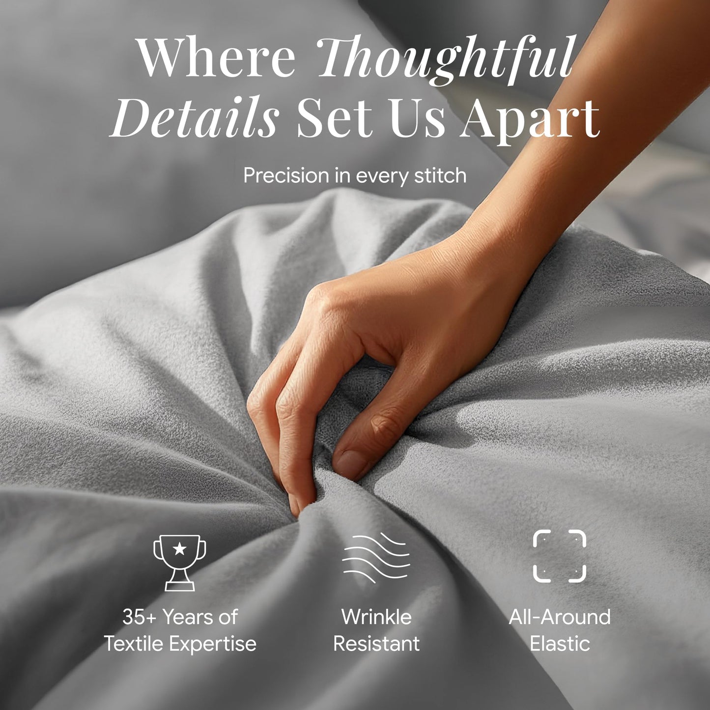 Tribeca Living King Cotton Flannel Flat Sheet Only 170-GSM - Oversized 112 x 106 Inch Dimensions for Generous Bed Coverage - Soft Breathable Bedding in Silver Grey