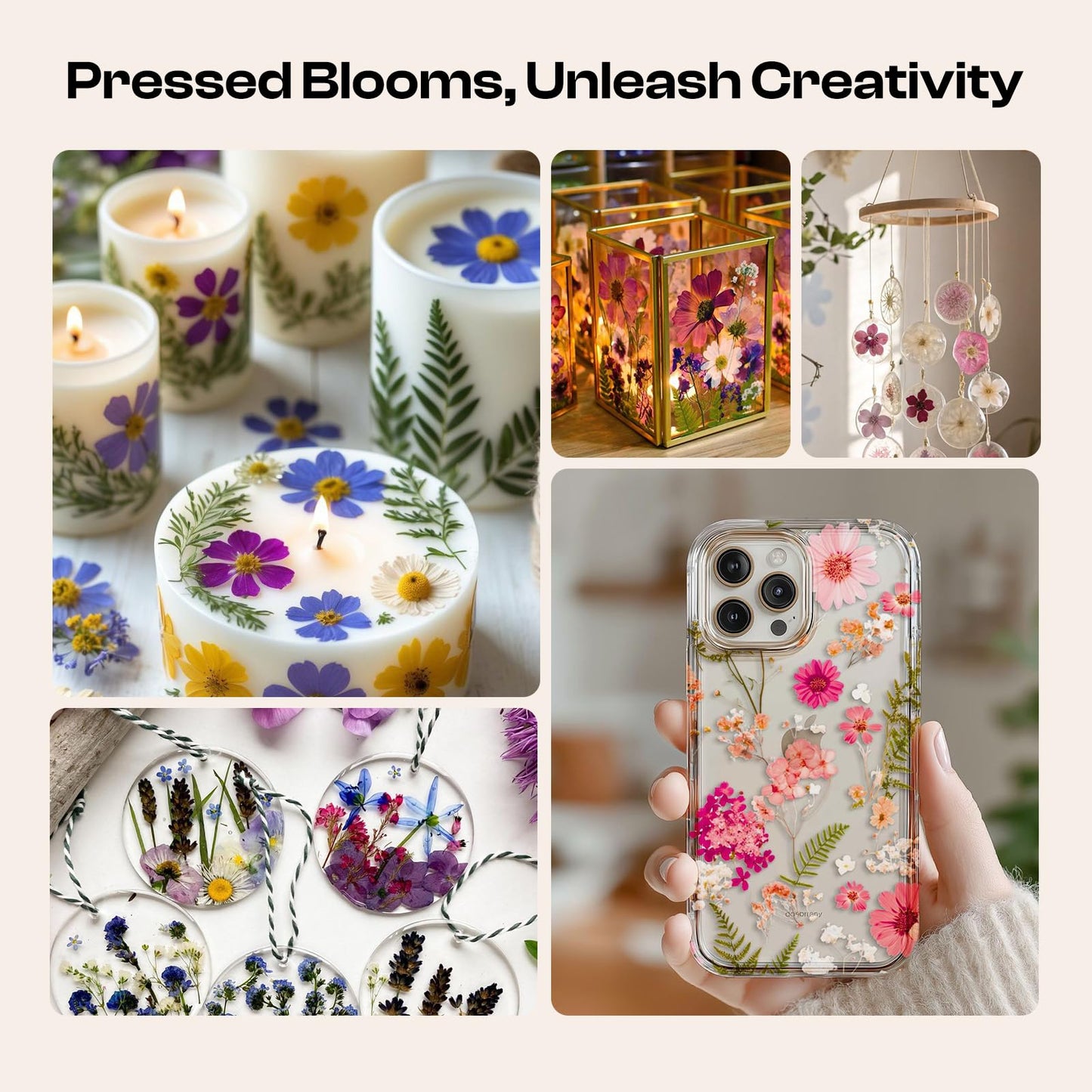 Caydo Wooden Flower Press Kit 11"x11" 10 Layers for Adults, DIY Bookmark Pressed Flower Frame – Preserves Wedding Funeral Bouquet & Plants, Leaves, Herbs for Handmade Crafts, Gift for Craft Lovers