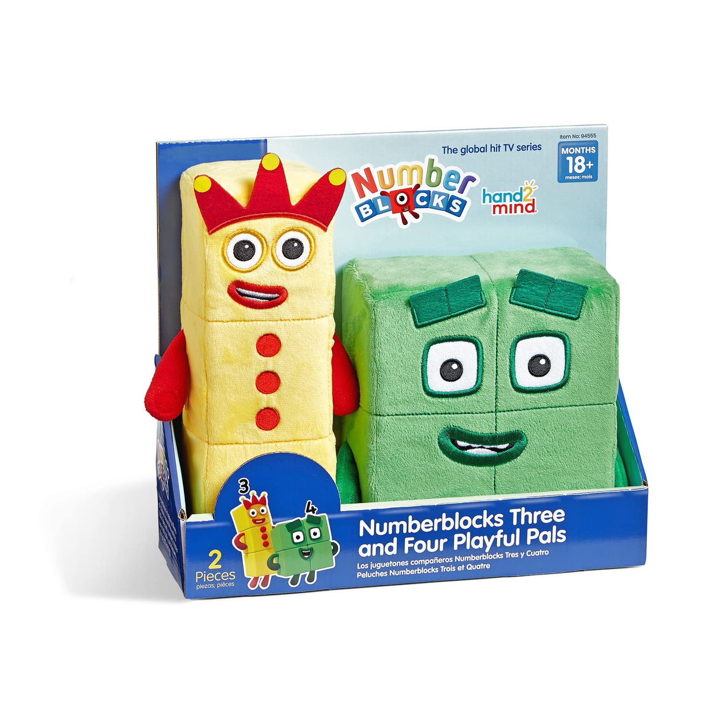 hand2mind Numberblocks Three and Four Playful Pals, Cartoon Plush Toys, Plush Figure Toy, Kids Stuffed Animals, Cute Plushies, Imaginative Play Soft Toys, Toddler Sensory Toys, Preschool Learning Toys