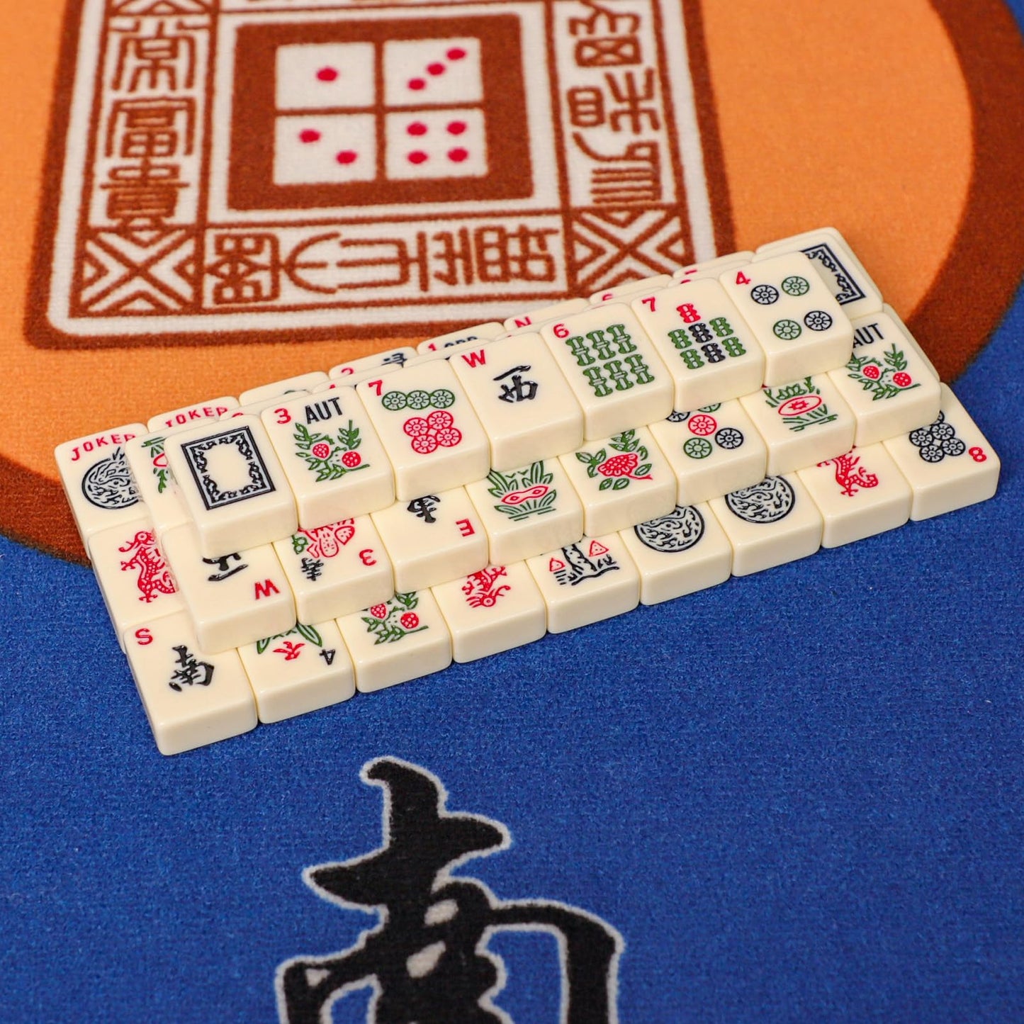 GUSTARIA Set of American Mahjong Tiles, 166 American Mah Jongg Tiles with Ivory Color(1.2”,Tiles Only Set)