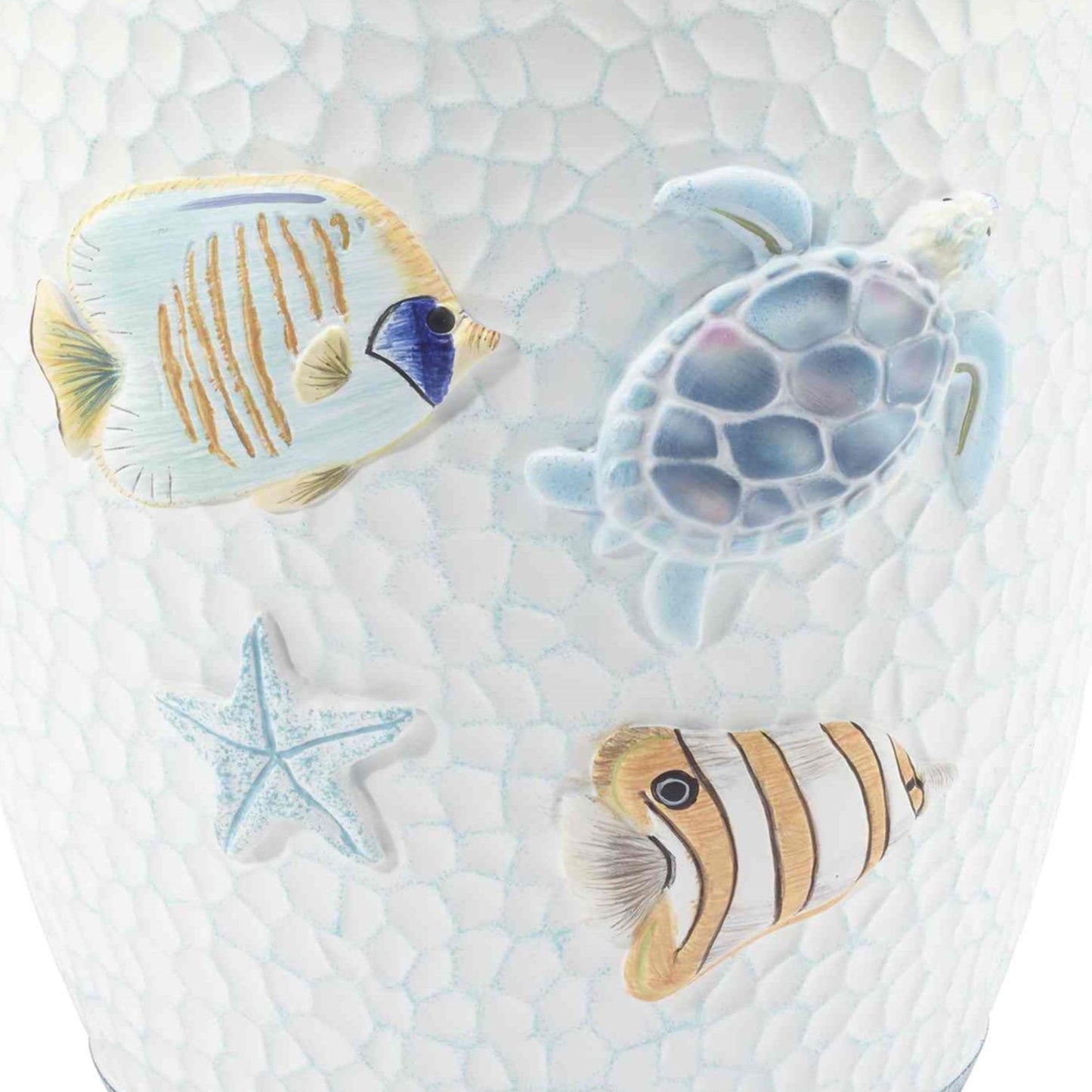 Avanti Linens - Wastebasket, Decorative Trash Can, Holiday Home Decor (Ocean Friends Collection)