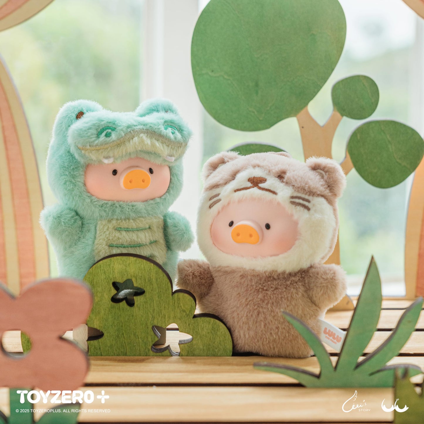 TOYZERO+ Lulu The Piggy Blind Box Figures - 6pcs Puppet Show Series Plush Keychain Blind Boxes Finger Puppet Toy Cute Stuffed Animals Mystery Box Collectibles Home Decoration Birthday Gifts, Whole Set
