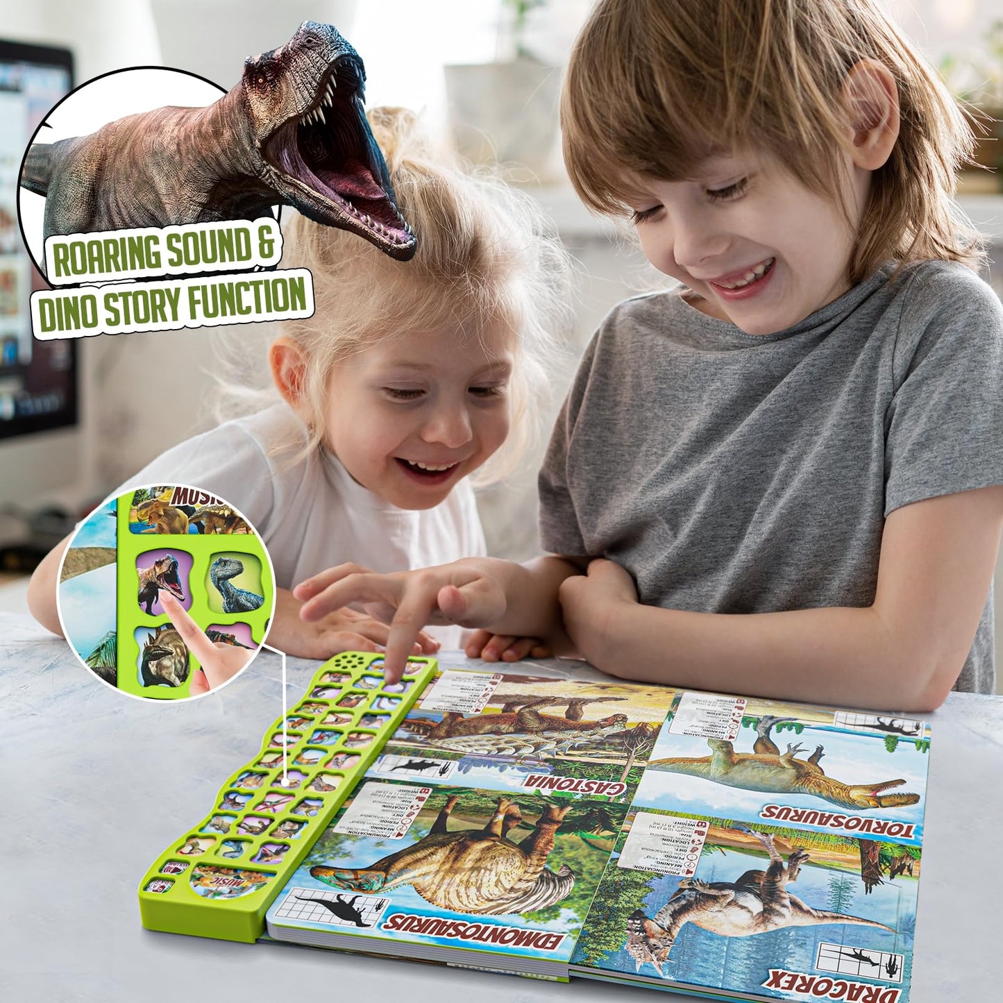 Dinosaur Book for Kids 3-5 Dinosaur Busy Book with Sounds 30 Species Names & Realistic Sounds Interactive (Dinosaur)