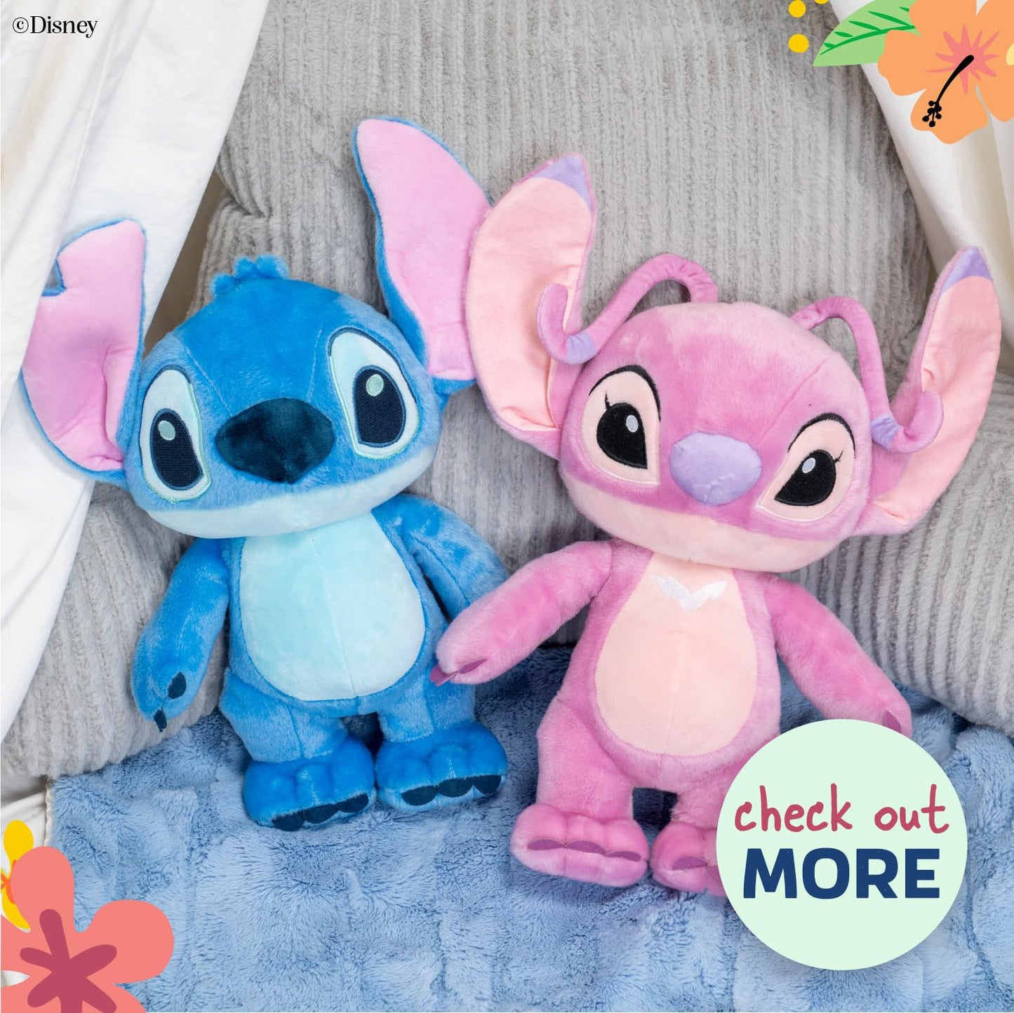 Disney Kids Preferred Baby Lilo & Stitch Angel Soft Huggable Stuffed Animal Cute Plush Toy for Toddler Boys and Girls, Gift for Kids, Pink Angle 16 Inches
