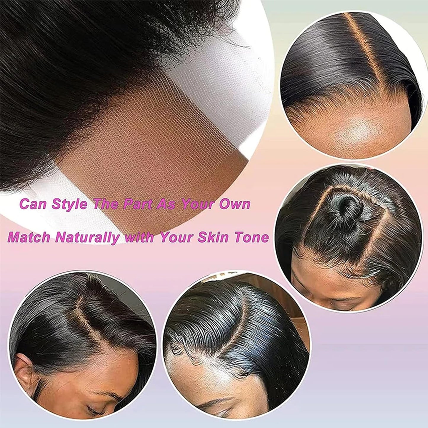LXYANOO 12A Straight Bundles Human Hair with 5x5 Closure 18 20 22+16 Inch Brazilian Human Hair Bundles with Closure 100% Unprocessed Virgin Weave Bundles Human Hair with 5x5 HD Lace Closure
