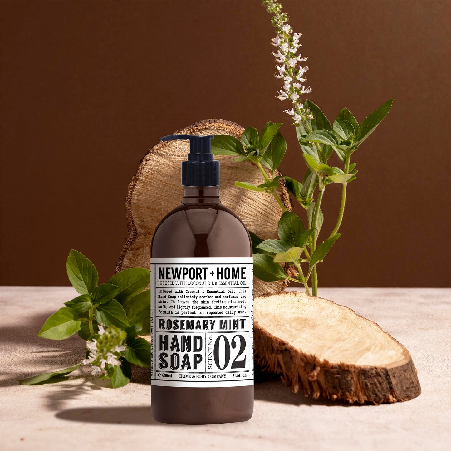 Newport Home Hand Soap, Wild Lavender and Rosemary Mint, 21.5 fl oz, Set of 4, Home and Body Co