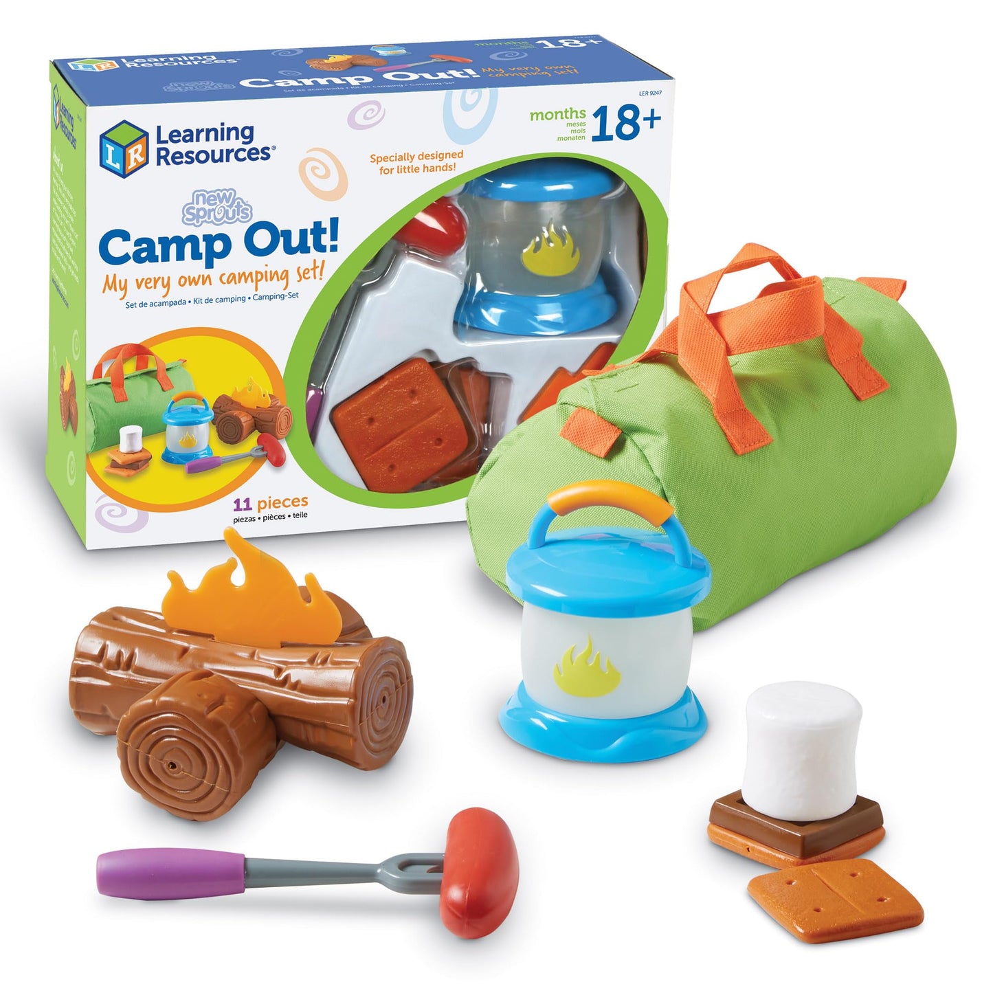 Learning Resources New Sprouts Camp Out!, Imaginative Play, Camping Toy, 11 Pieces, Ages 2+