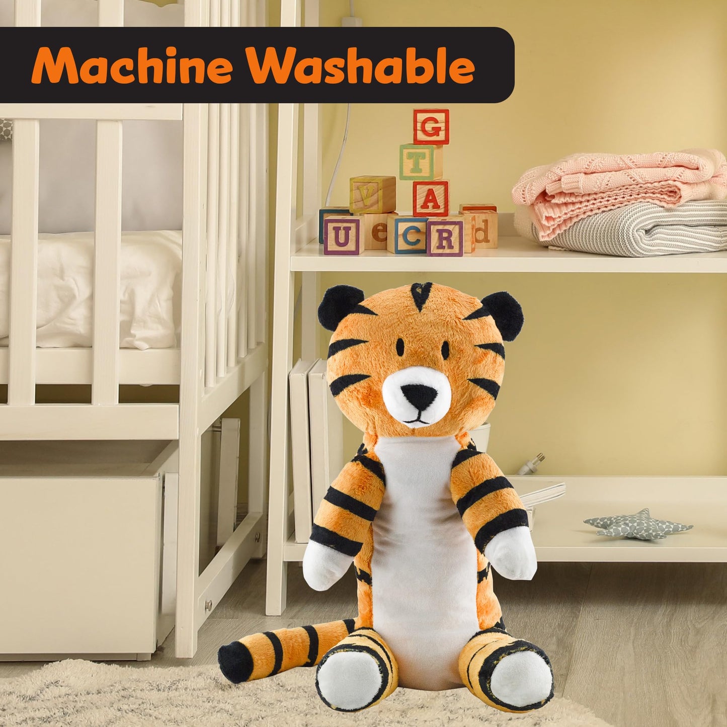 Regit The Plush Tiger Toy, 17-Inch Tall Striped Sitting Tiger