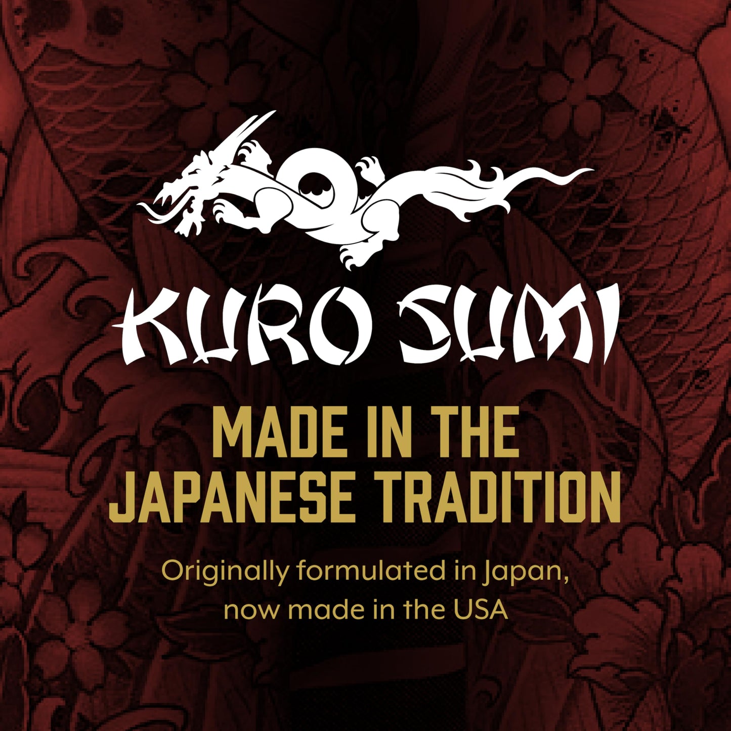 Kuro Sumi - Black Outlining Tattoo Ink - Permanent Tattoo Ink & Supplies for Outlining & Shading - Skin-Safe & Professional Grade - Vegan (12 oz)