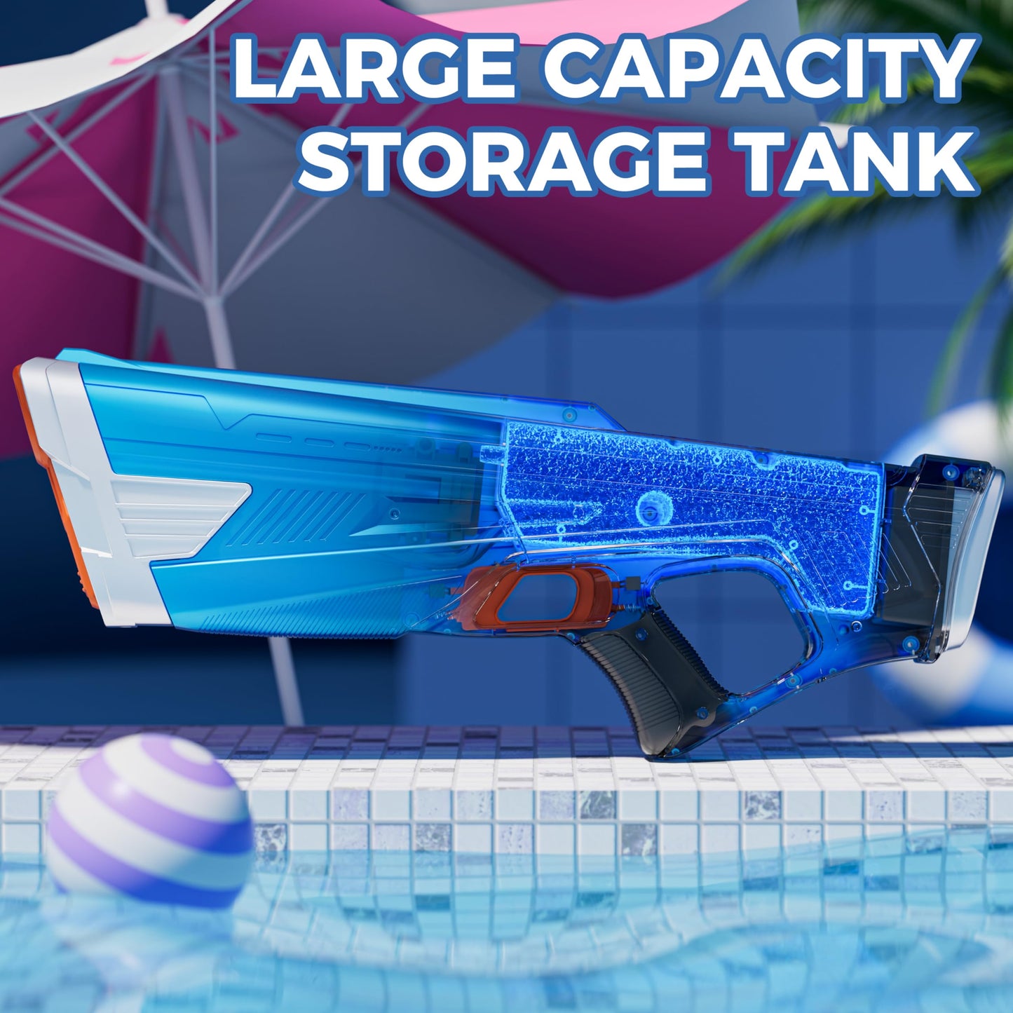 Funwee 2 Pack Electric Water Guns for Adults Kids, Powerful Automatic Squirt Gun, High Powered Shooting 100+ Blasts, Strongest Auto Water Blaster, Long Range, Pool Water Toy Outdoor Game