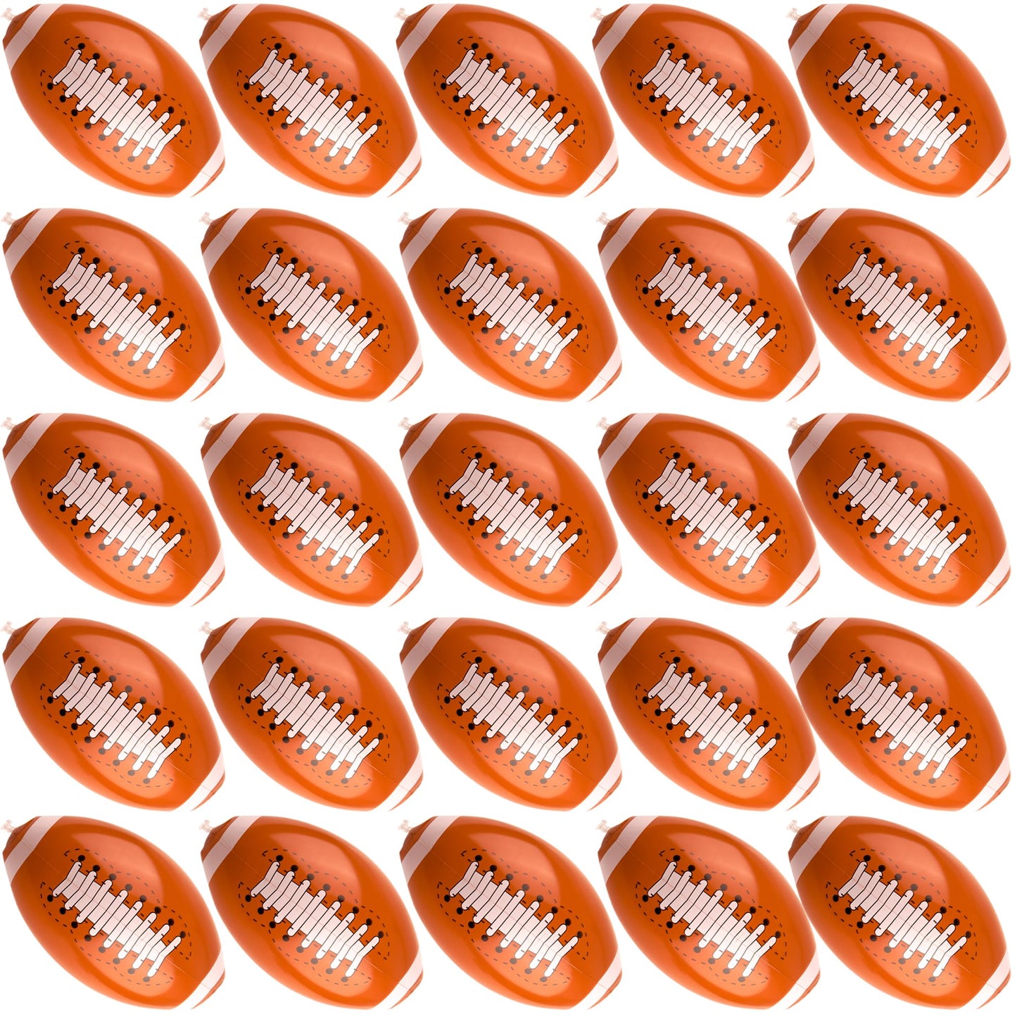 Restroma 30 Pack 16 Inch Inflatable Football Bulk Blow Up Footballs Large Inflatable Football Beach Balls for Summer Pool Beach Party Favors Sports Games