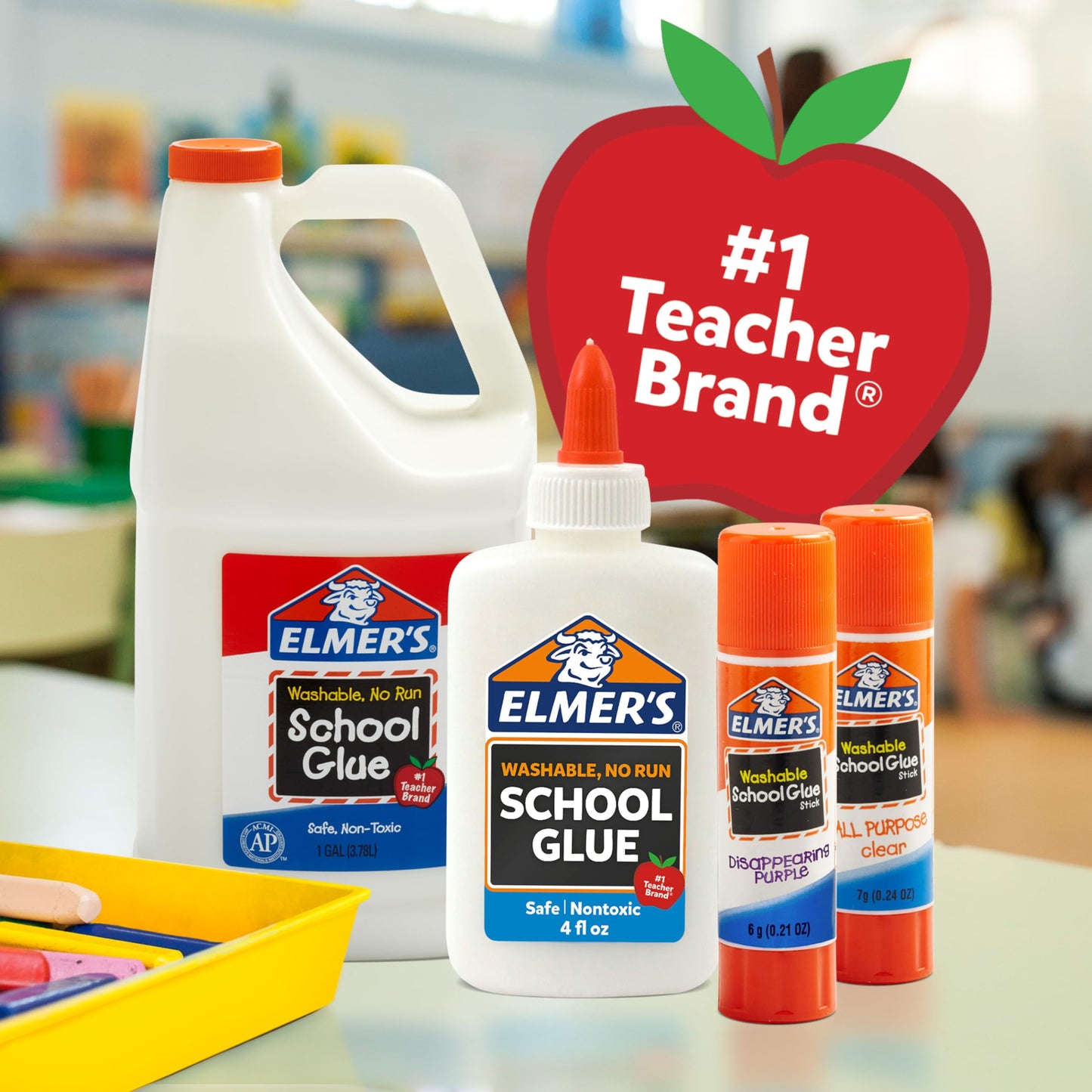 Elmer's All Purpose School Glue Sticks, Washable, 22 Grams, 30 Count - Classroom, Arts & Crafts, #1 Teacher Brand