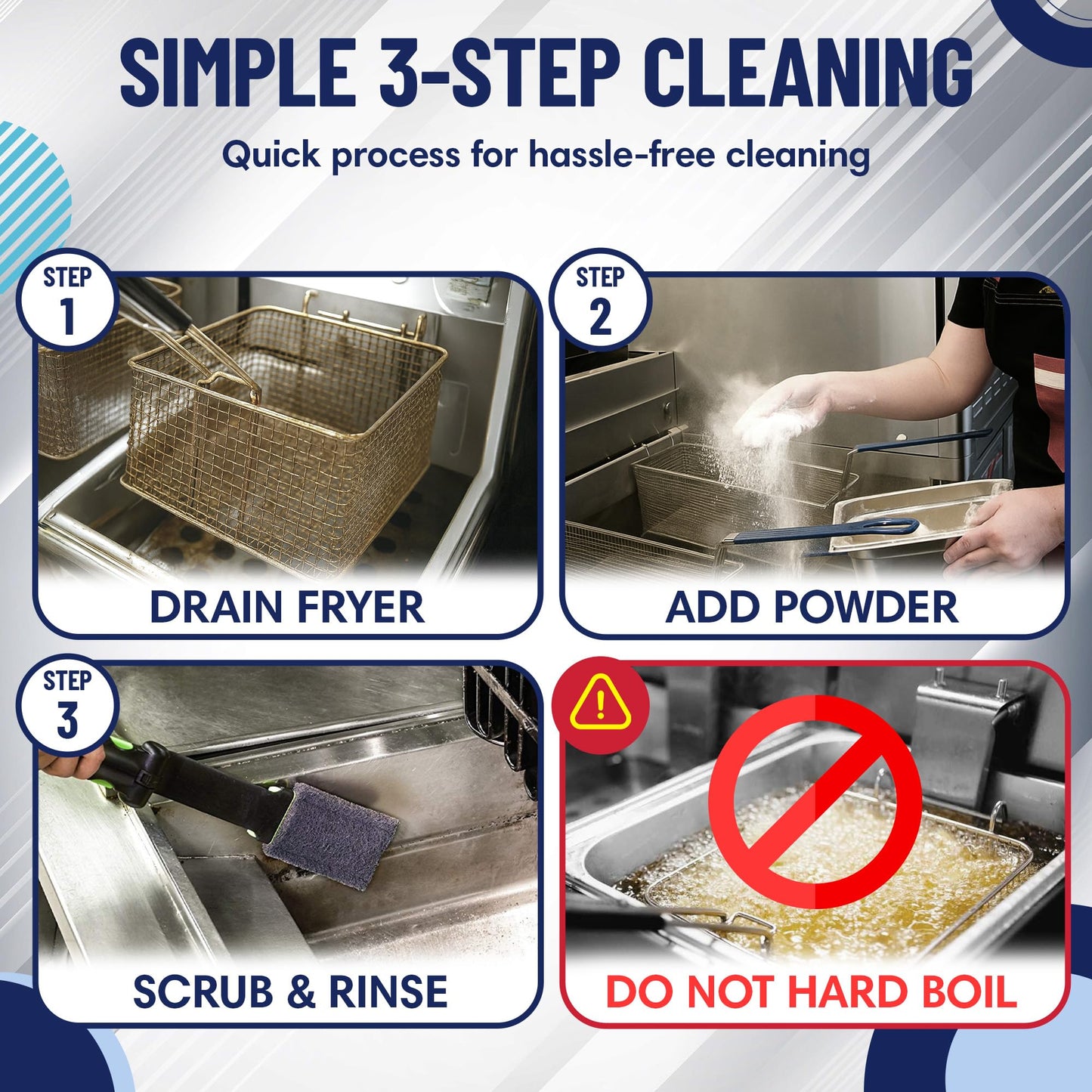 Fry-Whiz 1 Gallon Deep Fryer Cleaner - Commercial Formula for Ovens, Grills & Griddles - No Boil Out Required - Removes Carbon, Grease & Rust - Non-Foaming Food Service Supply