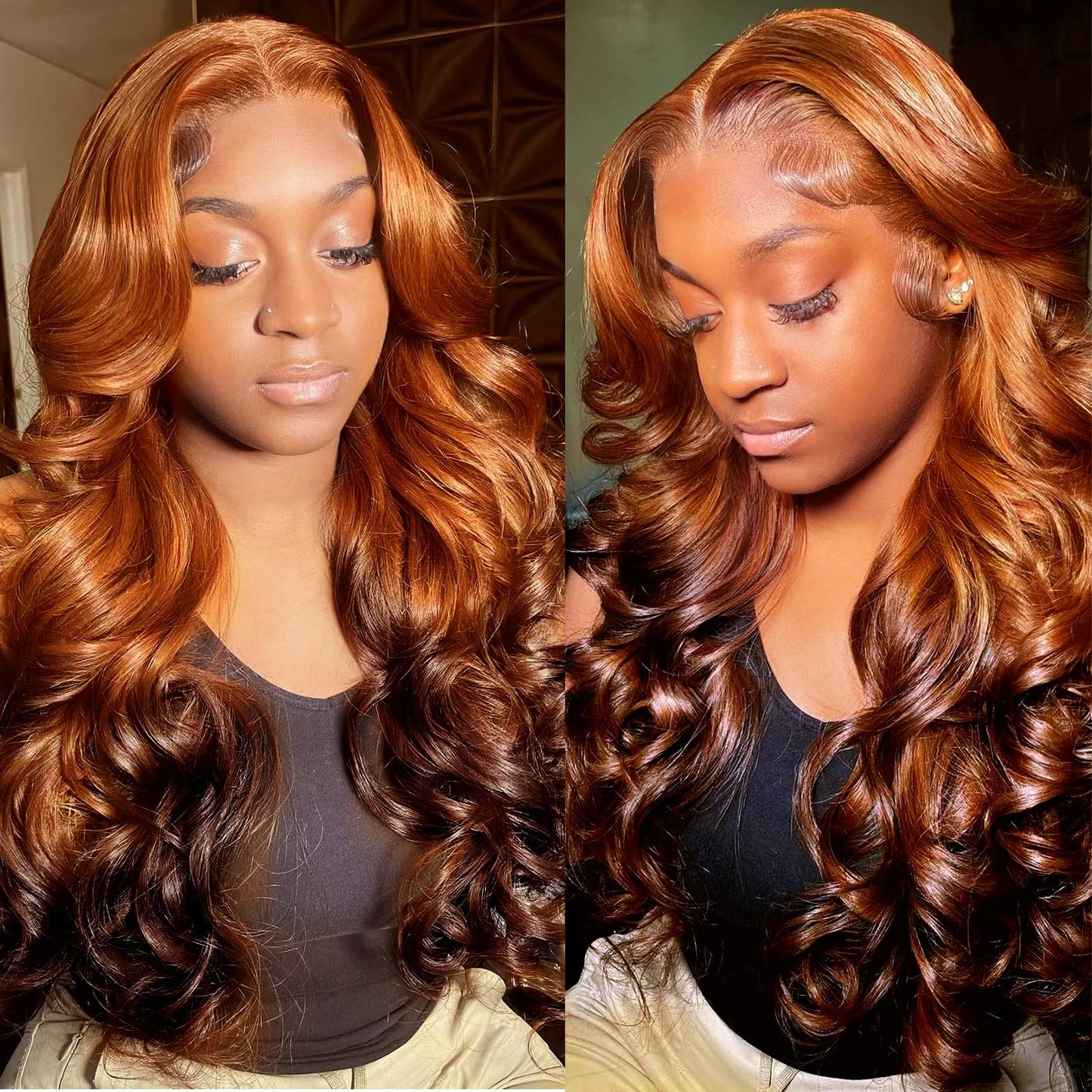 Ombre Lace Front Wigs Human Hair 250 Density Wig 13x4 Loose Body Wave HD Lace Front Wigs 250 Density Glueless Wigs Human Hair Pre Plucked Double Drawn Human Hair Wigs for Black Women 22 Inch