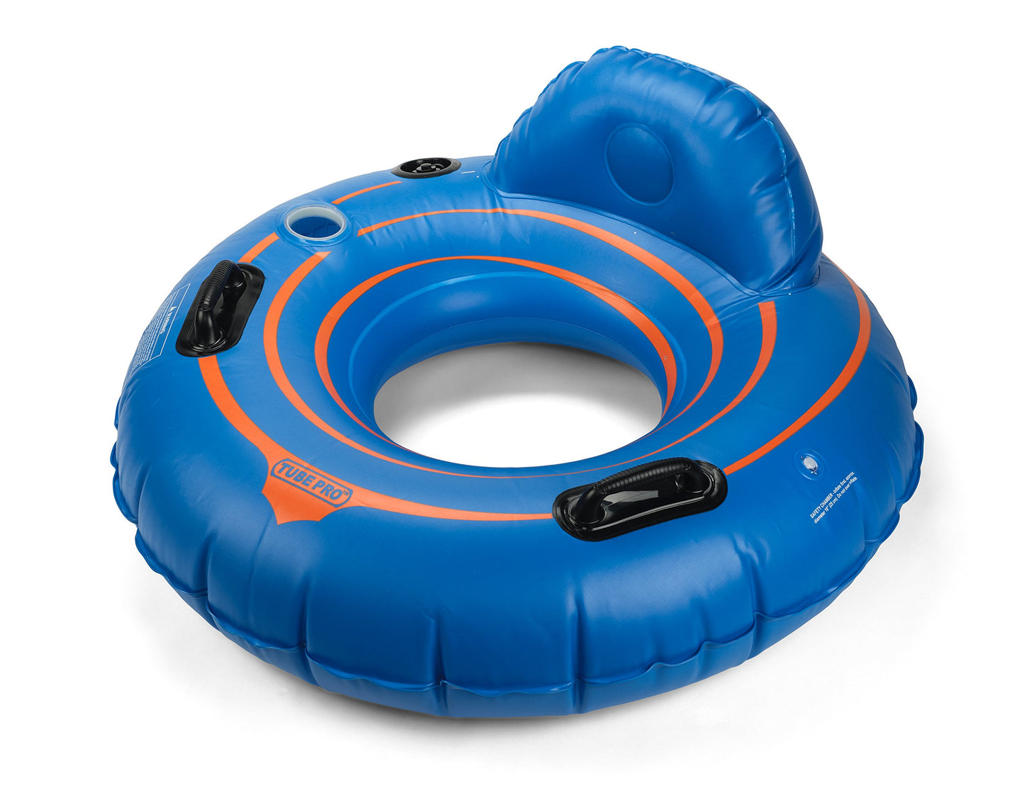 Tube Pro Blue 44" Premium River Tube with Backrest & Cupholder- Heavy Duty, Commercial Grade