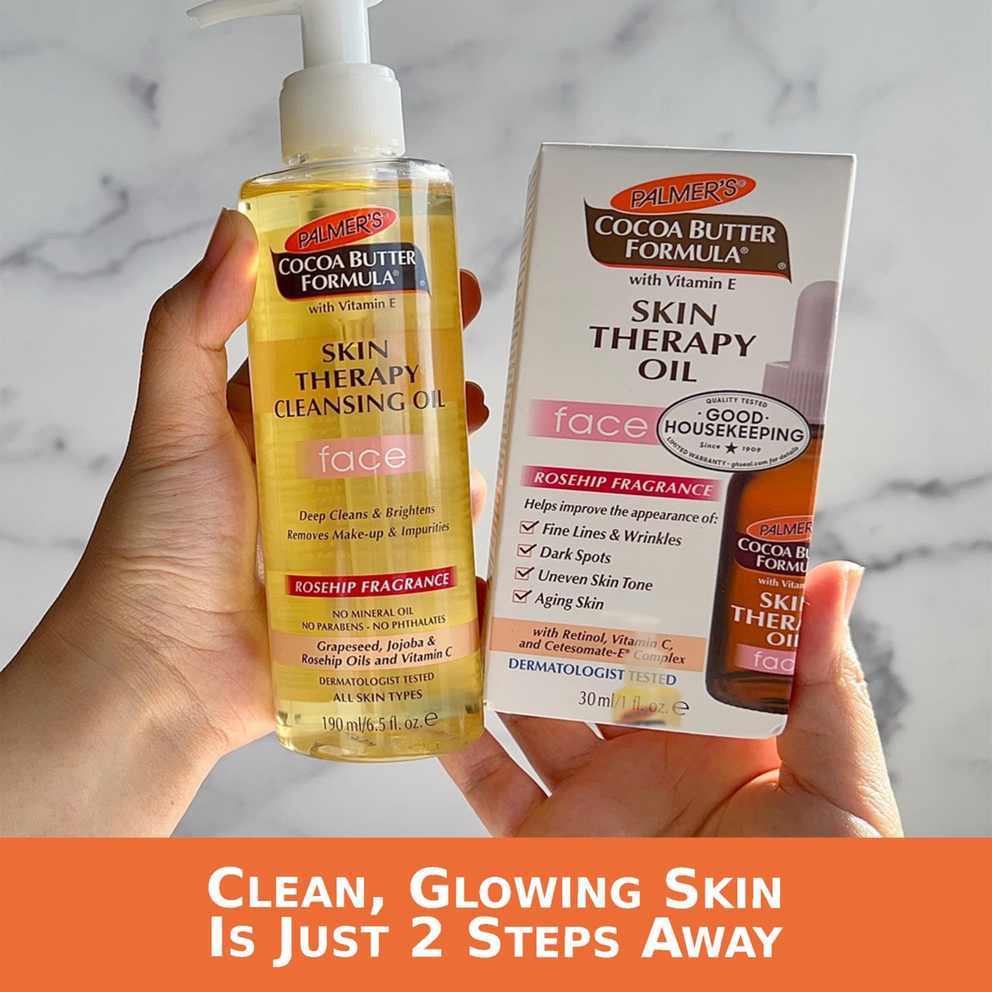 Palmer's Cocoa Butter Formula Skin Therapy Cleansing Oil for Face, Rosehip Fragrance, 6.5 Ounces (Pack of 6)