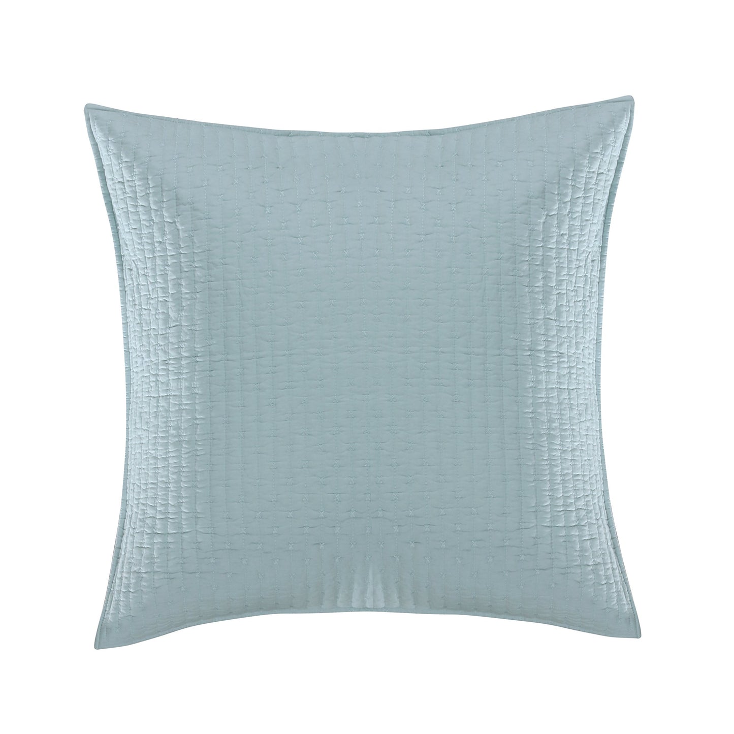 Levtex Home - Cross Stitch - 100% Cotton - Euro Shams Set of Two - (26x26in.), No Insert - Blue Haze
