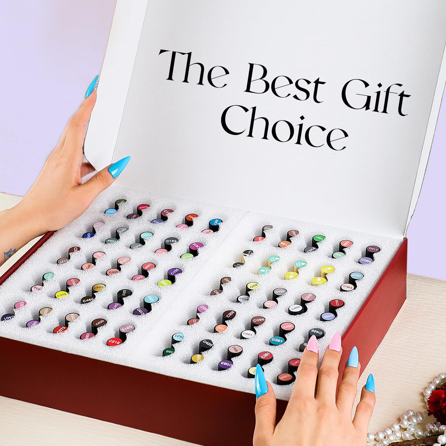 ROSALIND 100PCS Gel Nail Polish Set, 92 PCS Colors Gel Polish Set with 8 Bottles of Base and Glossy Matte Top Coat Starter Gel Nail Set Suitable for All Seasons Gift for Women