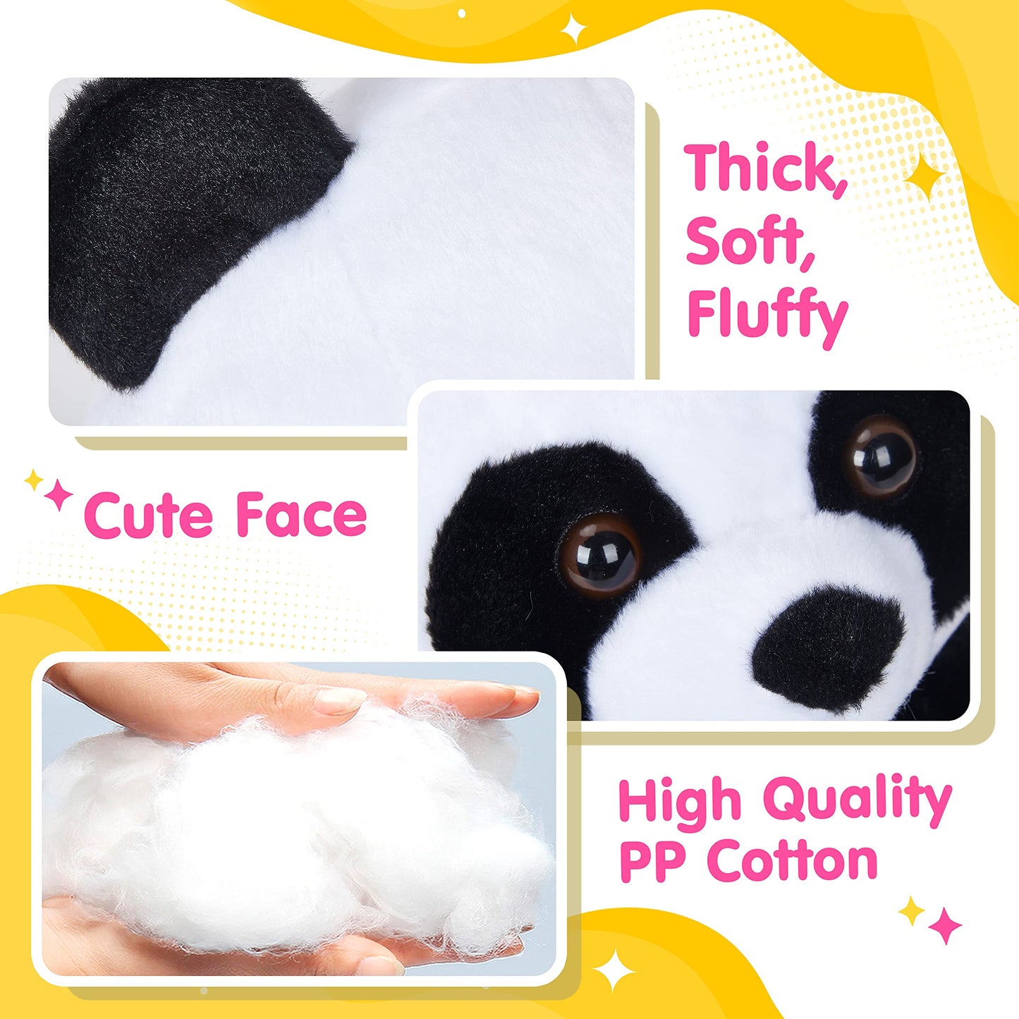 Wewill Light up Panda Stuffed Animal LED Panda Bear Soft Plush Toys Glow in Dark Bedtime Companion with Night Lights Birthday for Toddler Kids, 12''