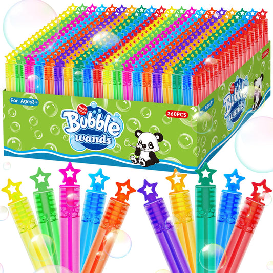 ZIRSENG 360 Piece Mini Bubble Wands in 10 Colors, Party Favors Bulk for Kids, Themed Birthday, Carnival, Wedding, Classroom Prizes, Summer Outdoor Gifts for Boys Girls, Ideal Goodies Bags Stuffer