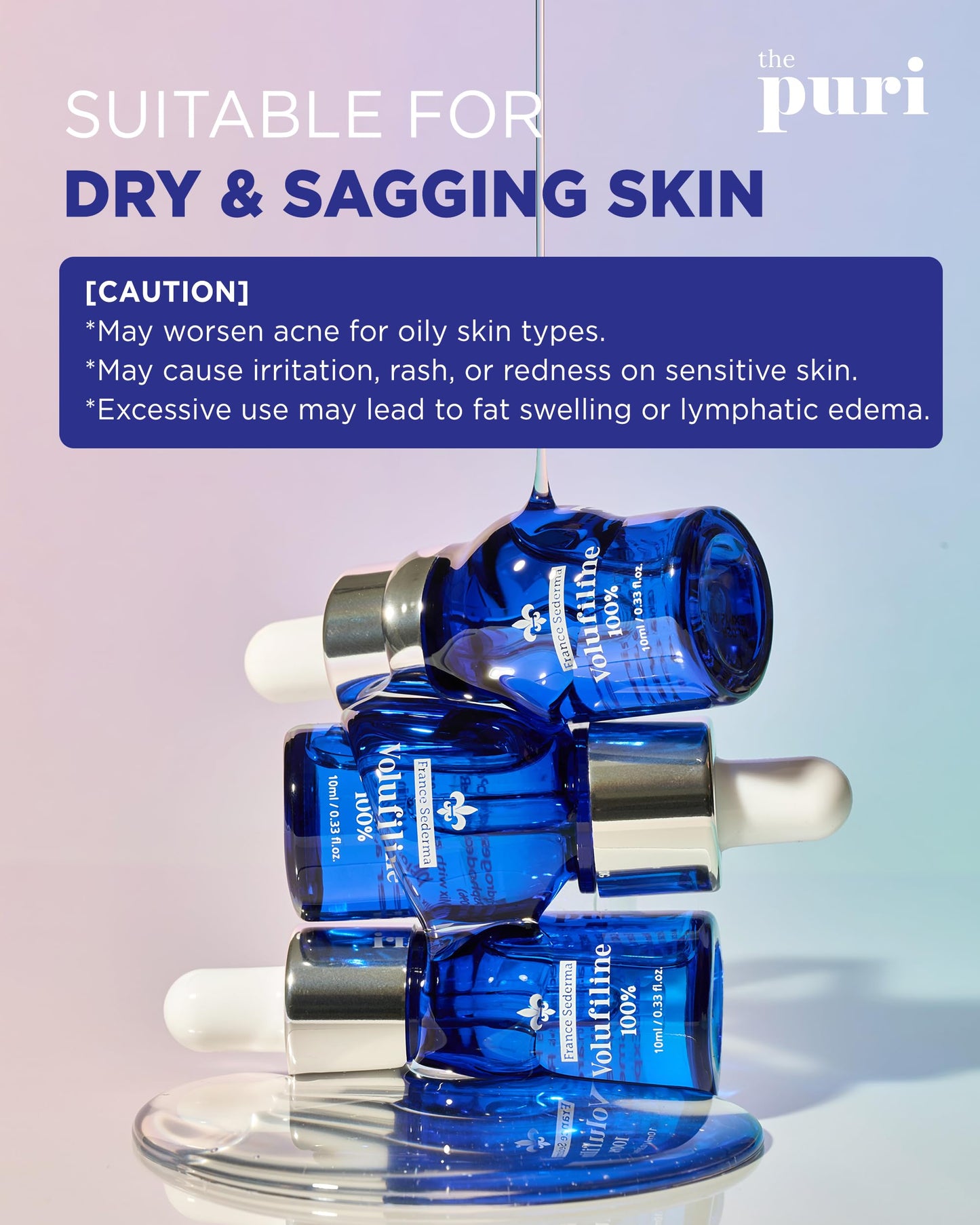 100% Volufiline Ampoules – Advanced Firming & Lifting Facial Ampoule from France Sederma, Intense Hydration & Skin Rejuvenation for Youthful, Perfect for Layering & DIY, 0.33 fl.oz (10ml) 3 Pack
