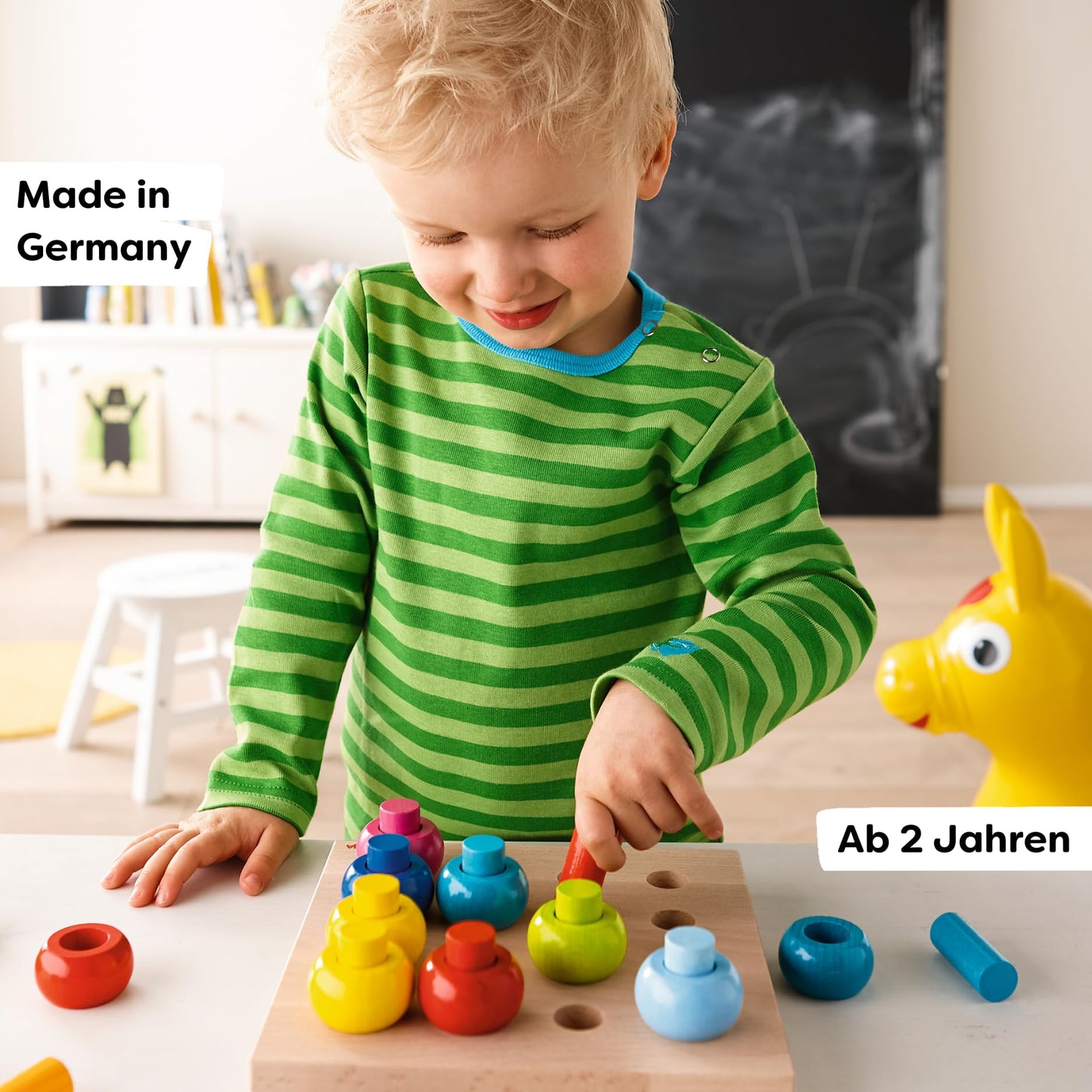 HABA Rainbow Whirls Pegging Game (Made in Germany)