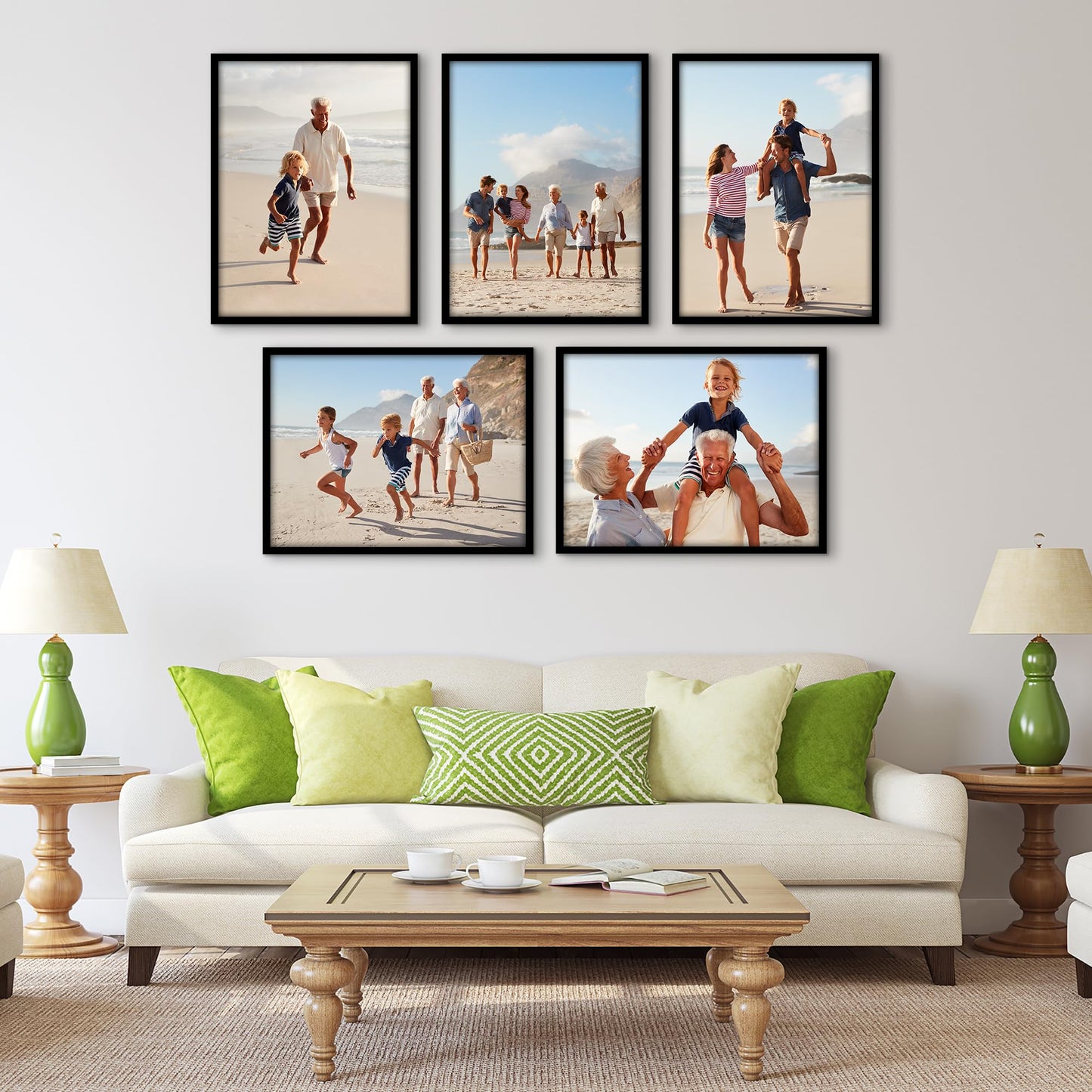 Americanflat 18x24 Poster Frame with Polished Plexiglass - Set of 5 - Galleria Collection - Picture Frames for Wall Display - Black