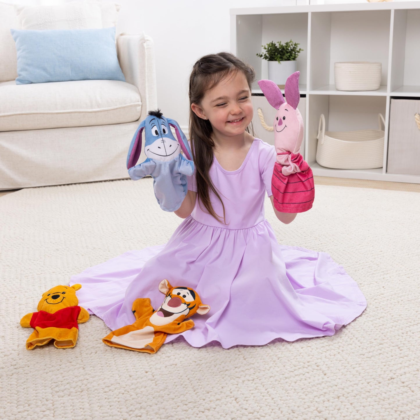 Melissa & Doug Disney Winnie the Pooh Soft & Cuddly Hand PuppetsWinnie The Pooh Toys, Soft Hand Puppets for Kids Ages 2+