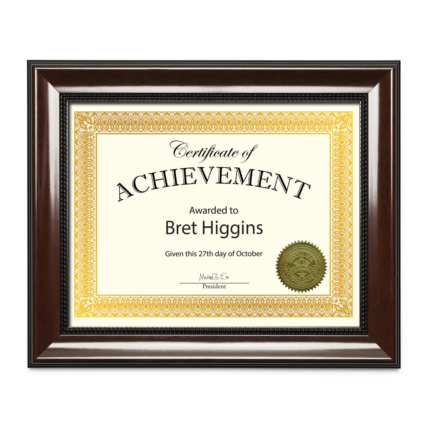 Geographics Navy Blue Linen Certificate Award Kit with Gold Foil Seals & Ivory Cardstock Certificates, 8.5″ x 11″, 75-Piece Recognition Set