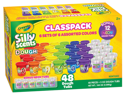 Crayola Scented Play Dough 48-Pack | Non-Toxic Playdough Set for Kids Toys, Party Favors, Classroom Supplies, Arts & Crafts, & Sensory Play | Includes 6 Core Colors & Scents + Bonus Neons